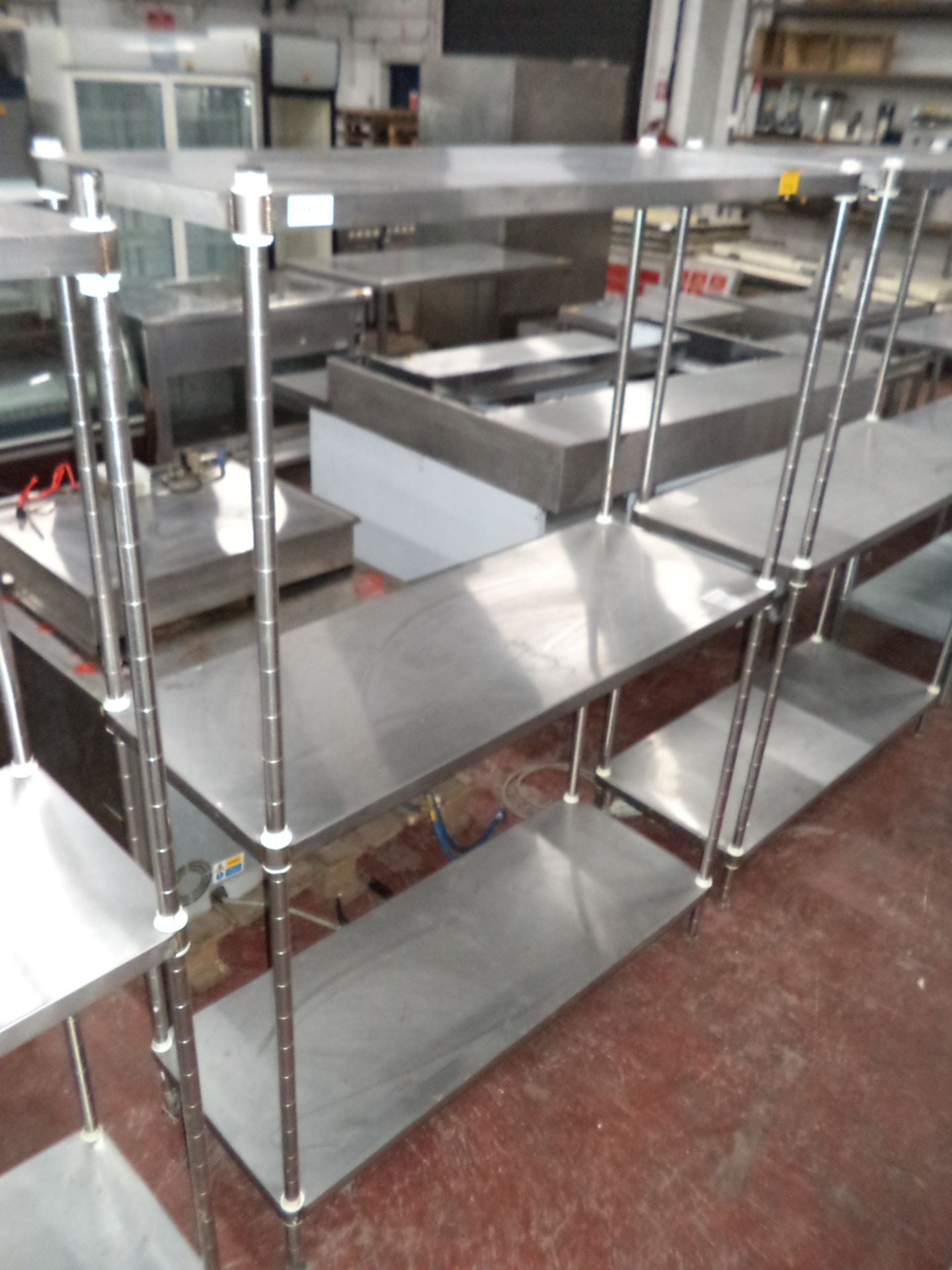 Stainless steel 3-level racking unit IMPORTANT: Please remember goods successfully bid upon must - Image 2 of 2