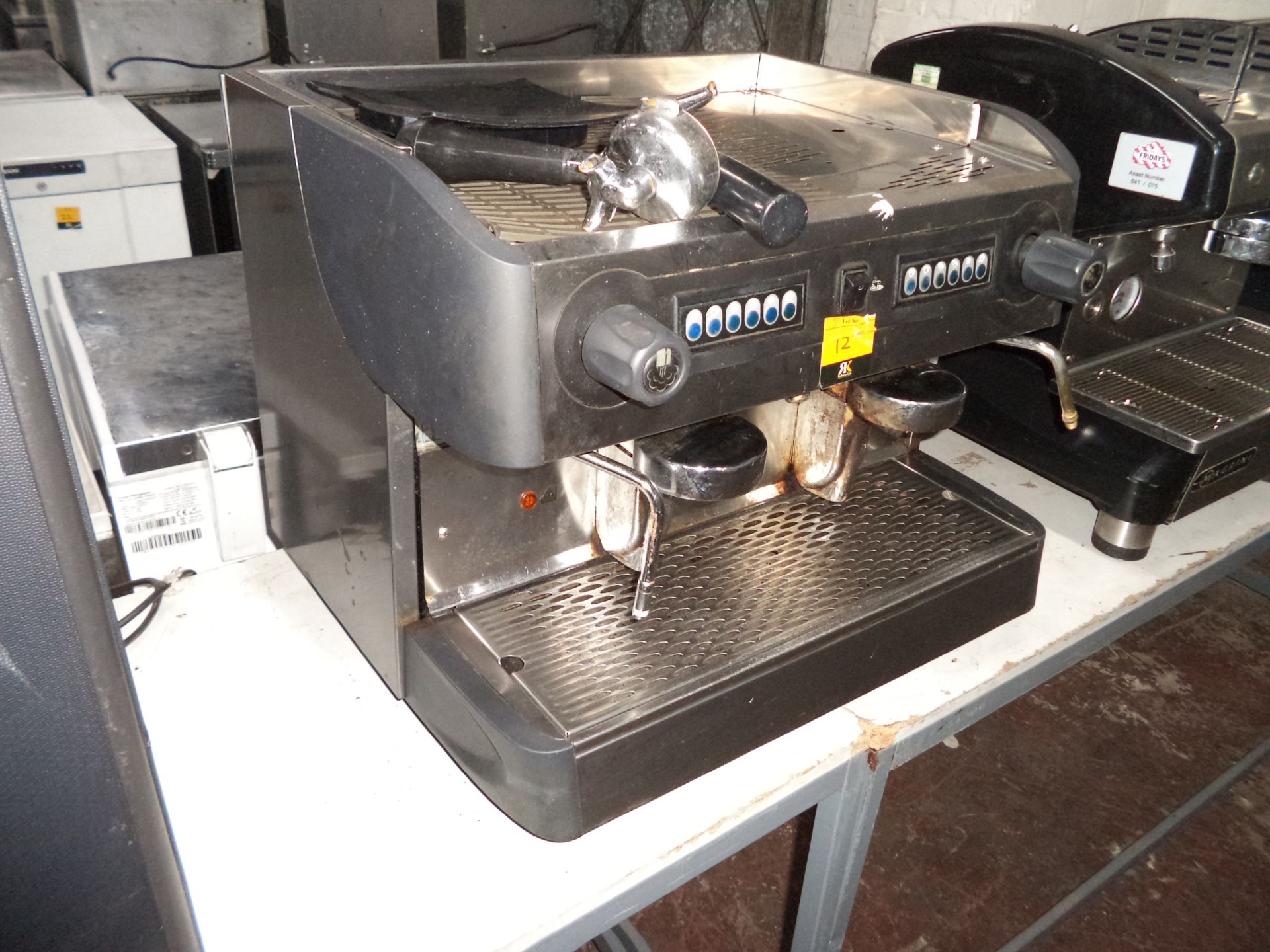 Promac Green stainless steel twin head commercial coffee machine, model ME09-2GP IMPORTANT: Please - Image 3 of 5