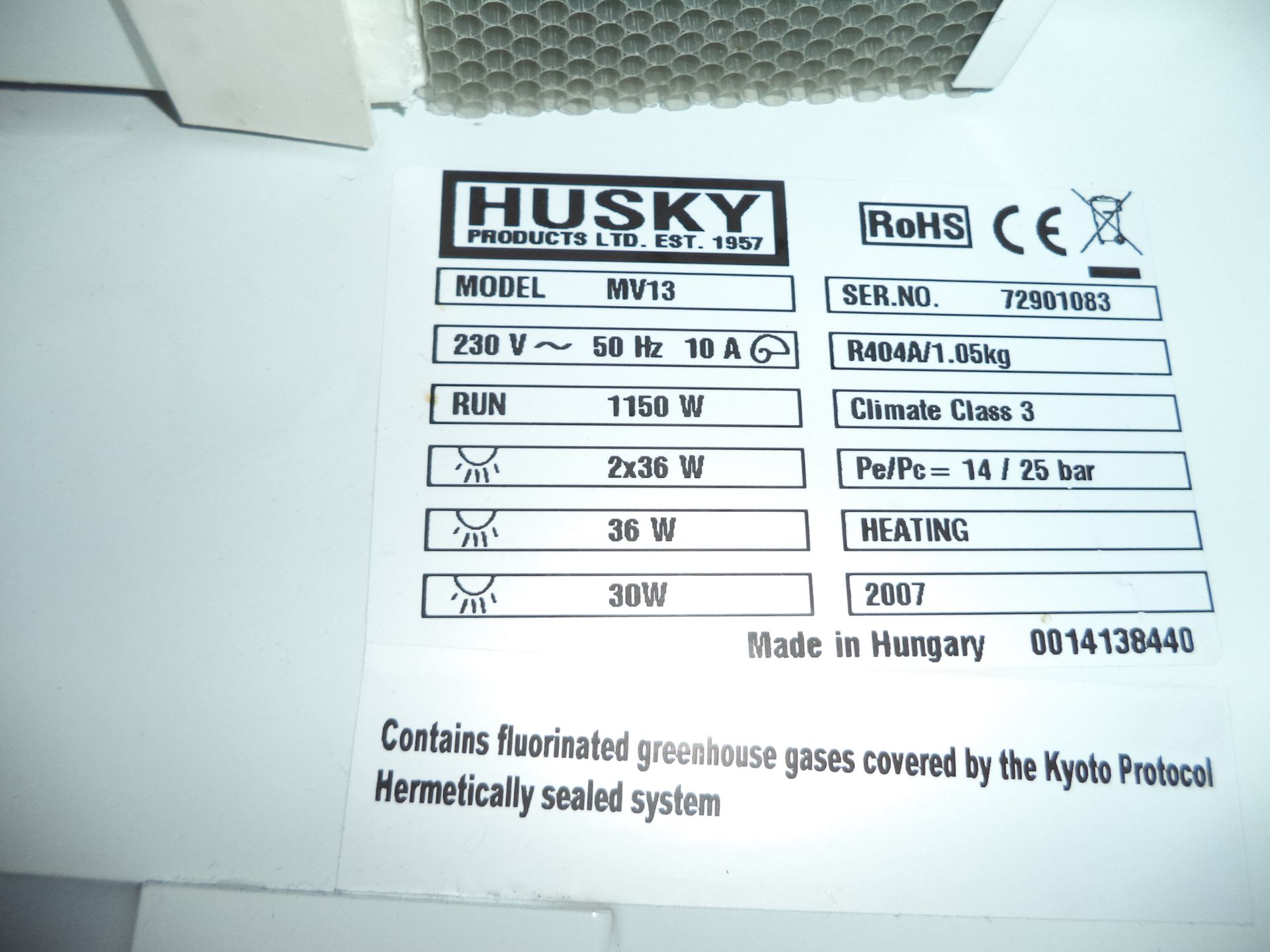 Husky open front chiller model MV13 IMPORTANT: Please remember goods successfully bid upon must be - Image 3 of 3