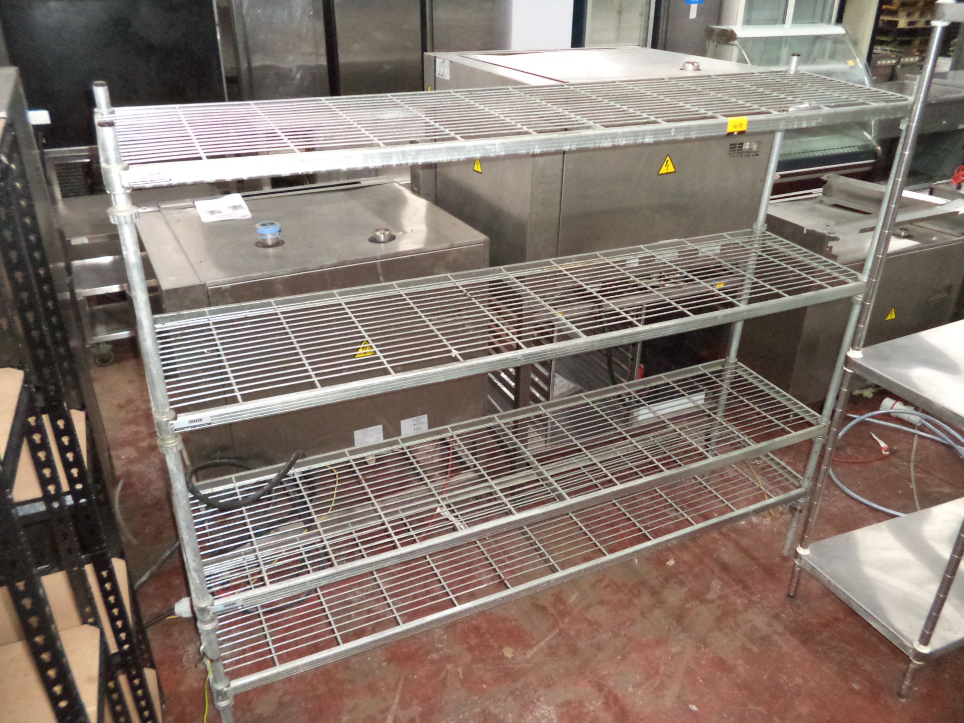 Stainless steel quadruple level racking unit IMPORTANT: Please remember goods successfully bid