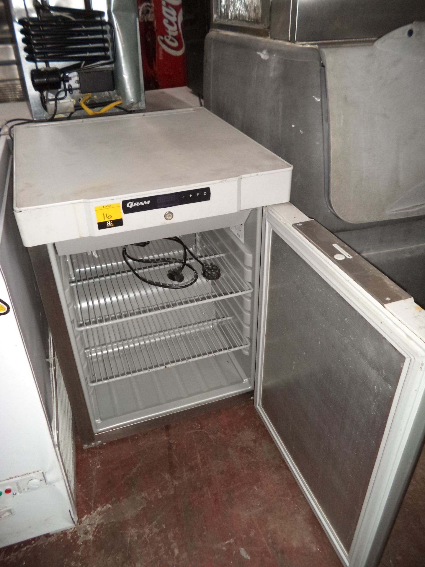 Gram stainless steel counter height fridge, model K210 IMPORTANT: Please remember goods successfully - Image 2 of 3