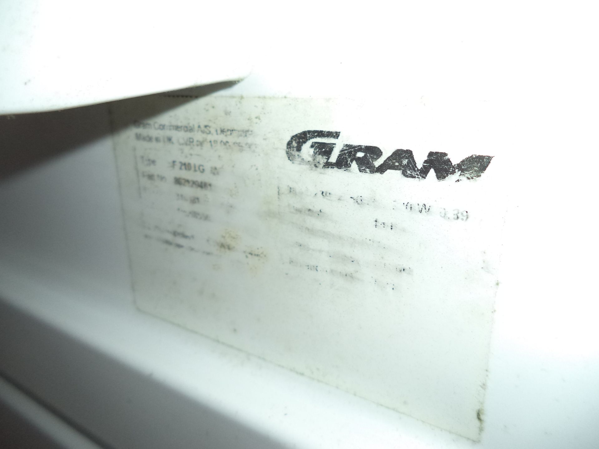 Gram counter height freezer, model F210 IMPORTANT: Please remember goods successfully bid upon - Image 4 of 4