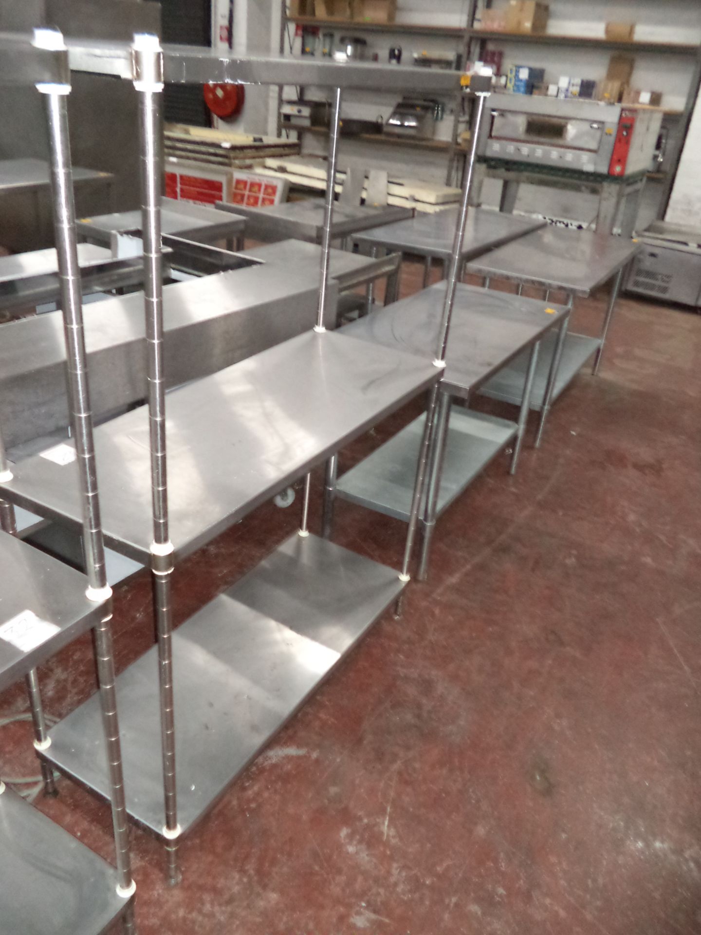 Stainless steel 3-level racking unit IMPORTANT: Please remember goods successfully bid upon must - Image 2 of 2