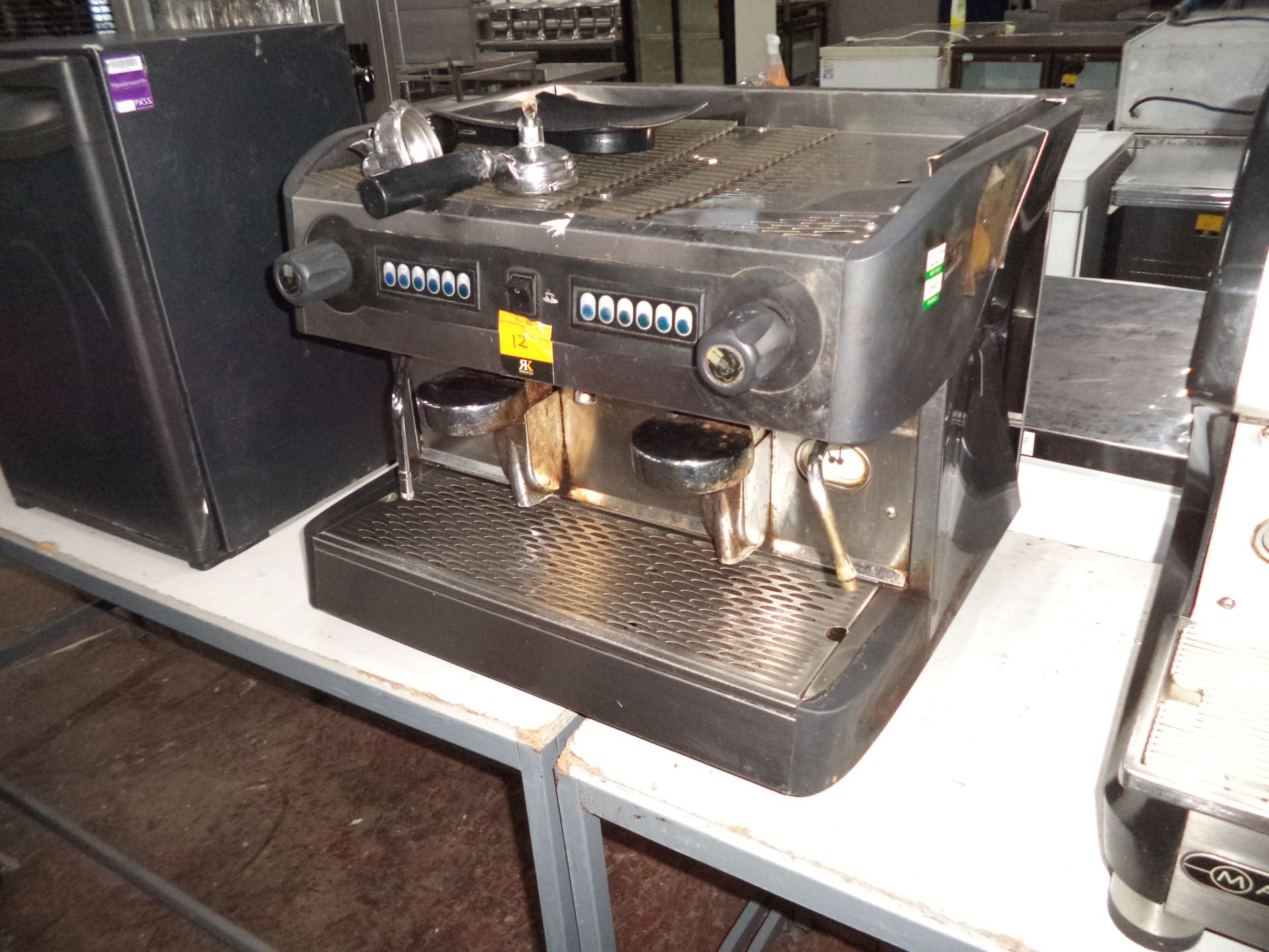 Promac Green stainless steel twin head commercial coffee machine, model ME09-2GP IMPORTANT: Please