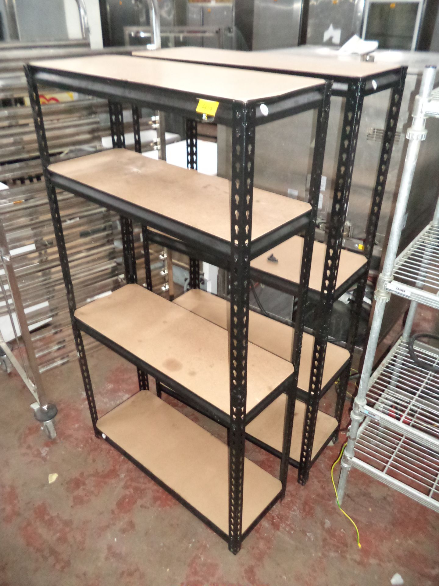 Two separate freestanding of bolt-free racking IMPORTANT: Please remember goods successfully bid