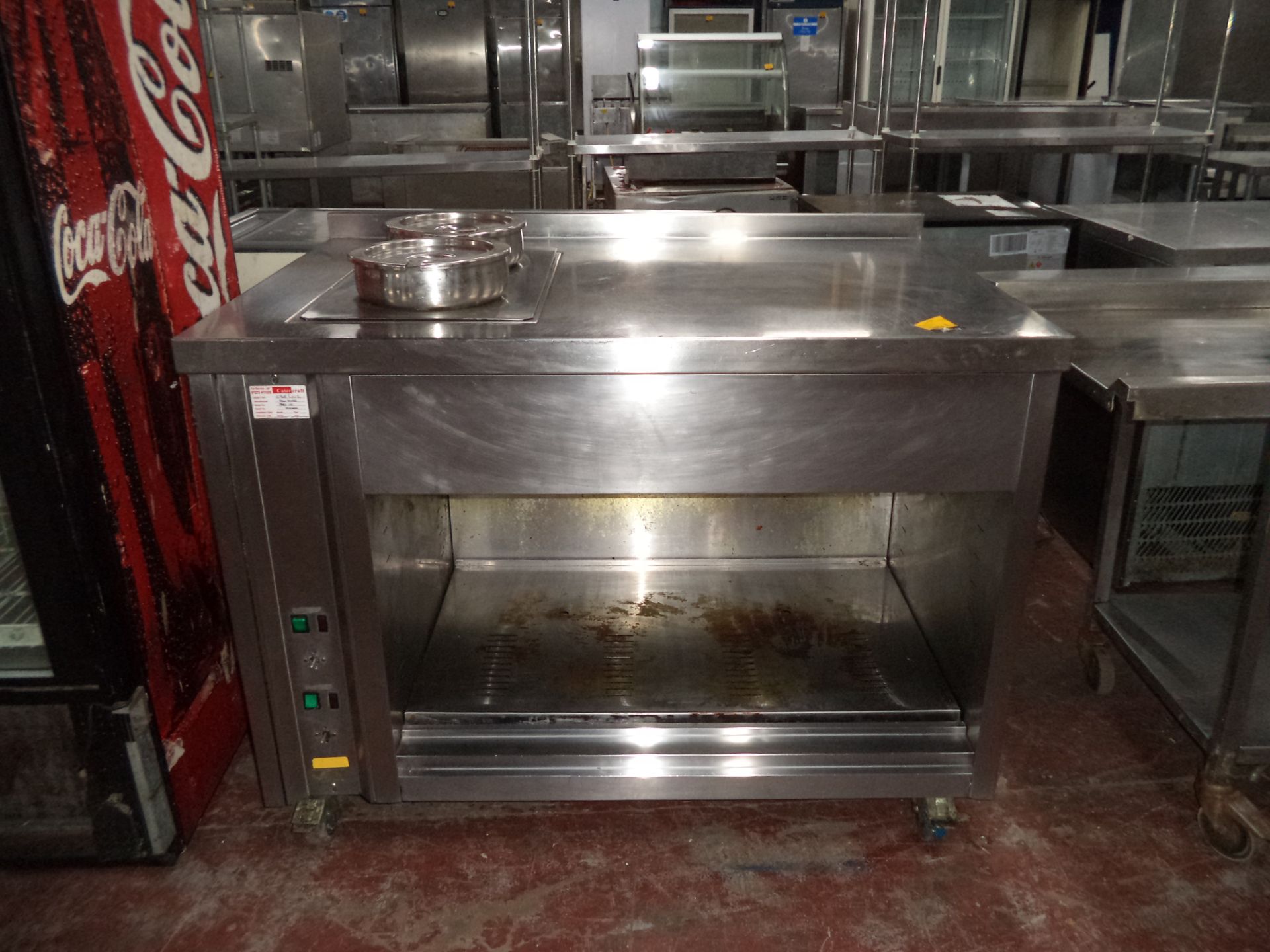 Stainless steel mobile warming cupboard with twin bin bain marie IMPORTANT: Please remember goods - Bild 4 aus 4