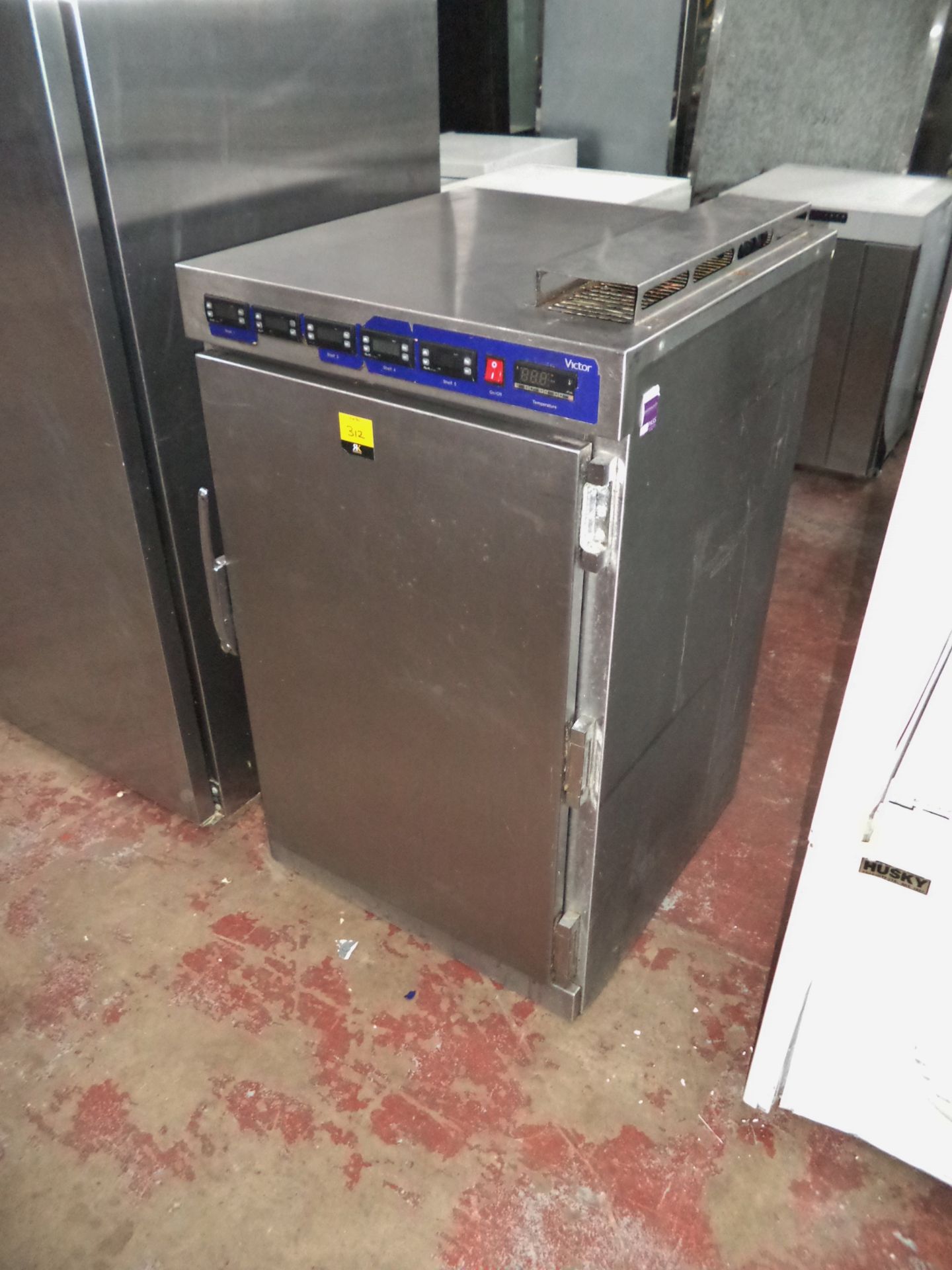 Victor stainless steel warming cupboard, model BL50H1SRST, with individual temperature controls