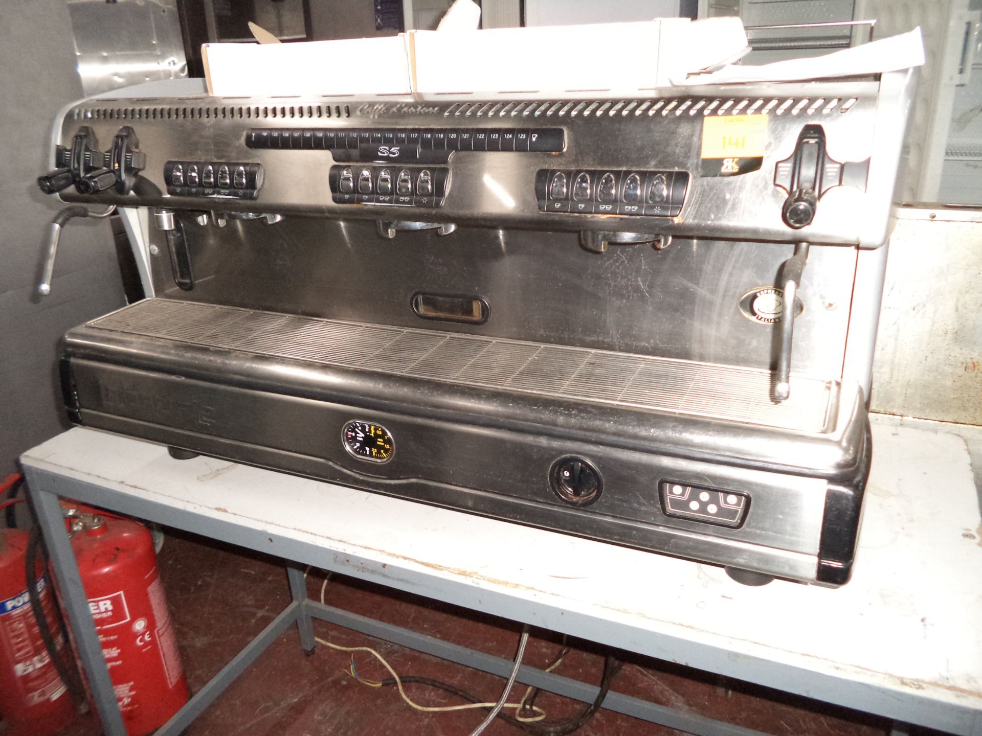 2011 La Spaziale Caffé d'autore S5 3-head stainless steel commercial coffee machine including 2 - Bild 8 aus 11