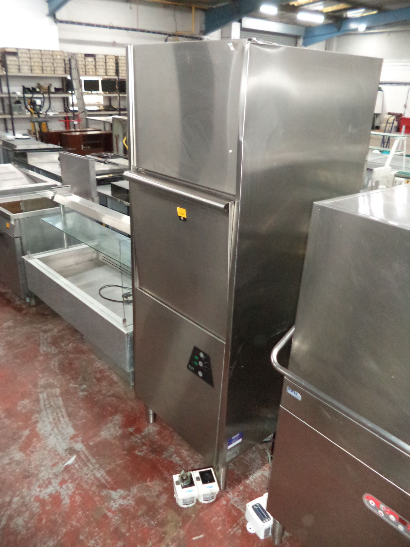 Hobart EUT model KLP105HUK stainless steel commercial dishwasher including Diversey controls