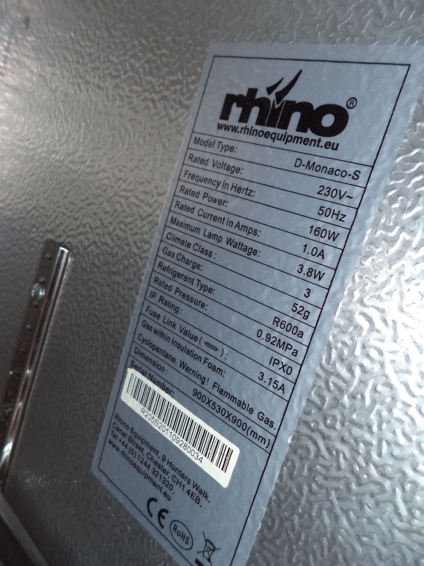 Rhino black twin clear door bottle/bar fridge IMPORTANT: Please remember goods successfully bid upon - Image 3 of 3