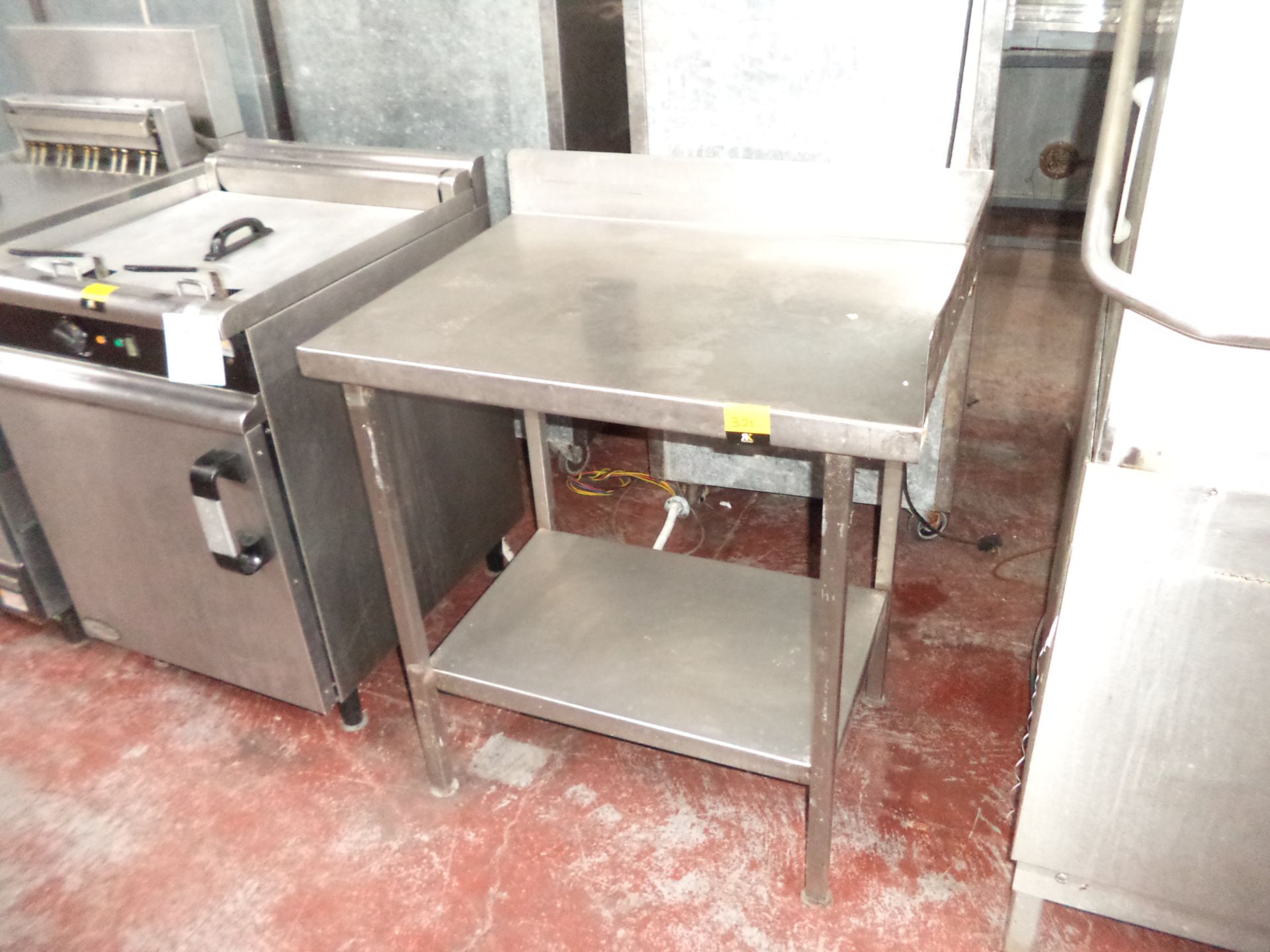 Stainless steel twin-tier table IMPORTANT: Please remember goods successfully bid upon must be - Image 2 of 2