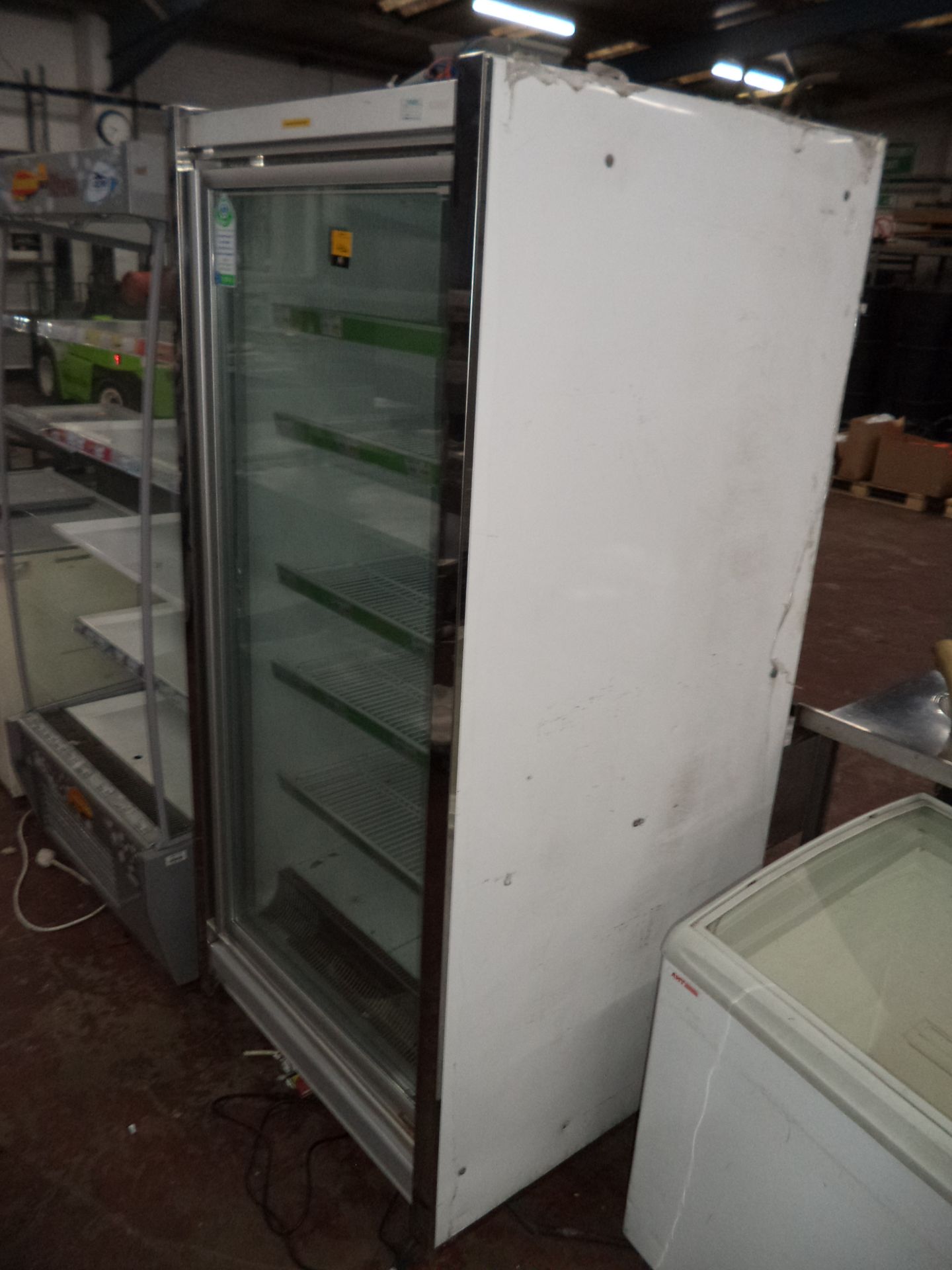 Larged clear door freezer - believed to require an external condenser unit IMPORTANT: Please
