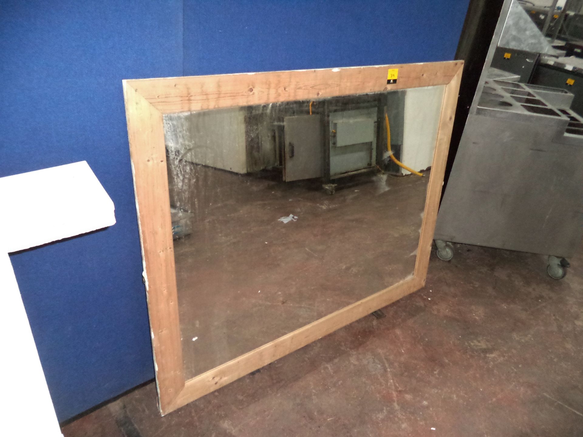 Large wooden framed mirror, total dimensions circa 1380mm x 1080mm IMPORTANT: Please remember - Image 2 of 2