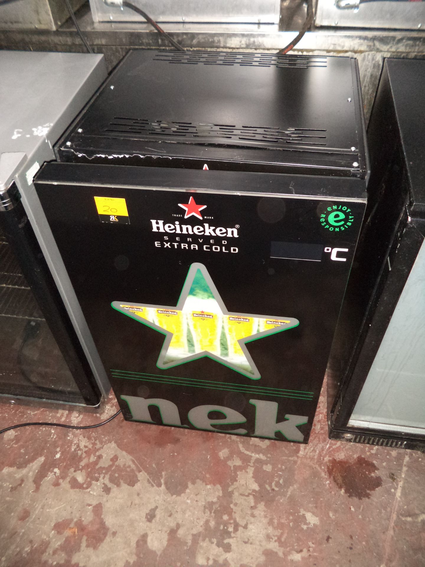 Heineken branded fridge IMPORTANT: Please remember goods successfully bid upon must be paid for