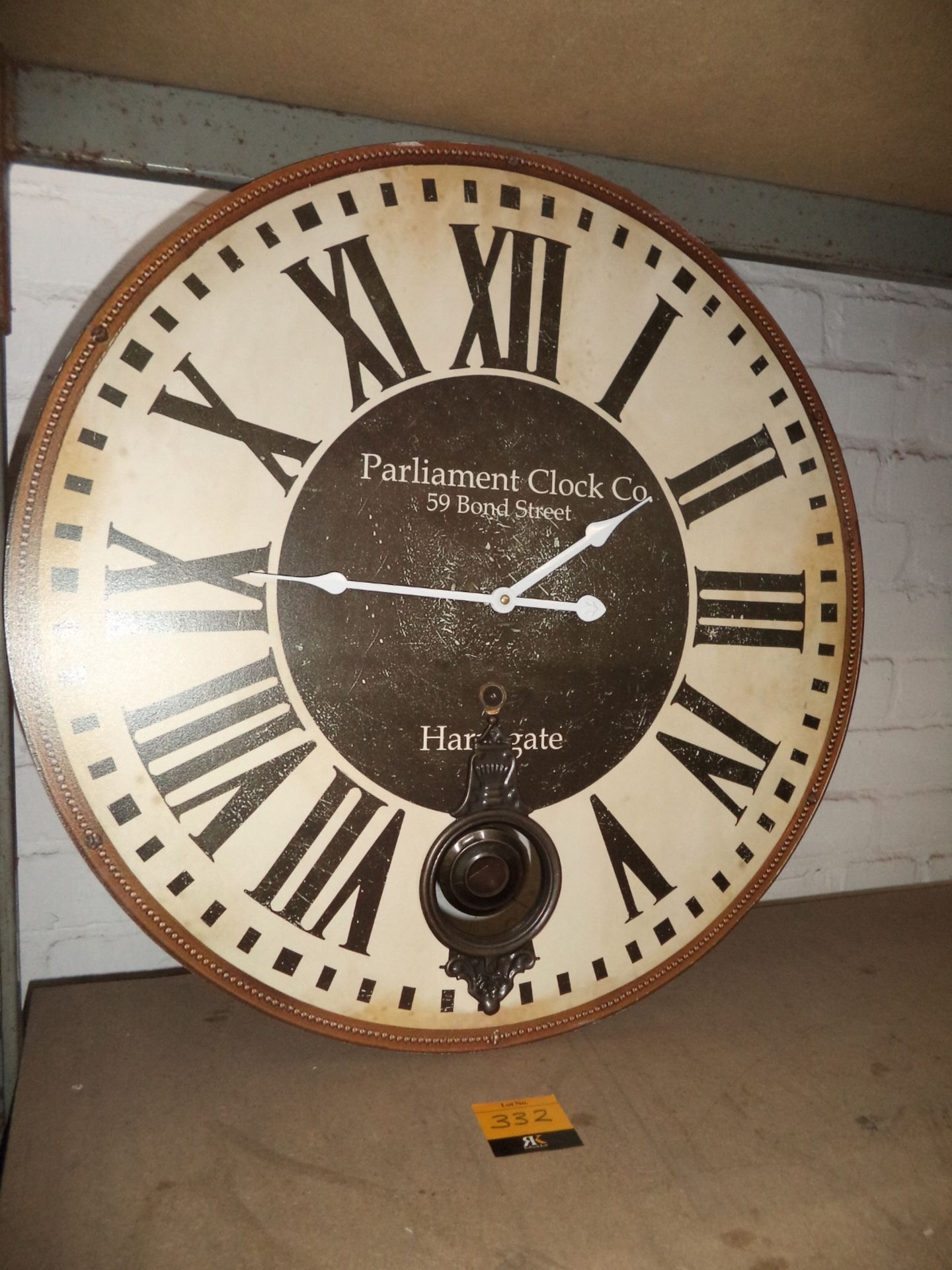 Large clock marked Parliament Clock Company IMPORTANT: Please remember goods successfully bid upon - Image 3 of 3