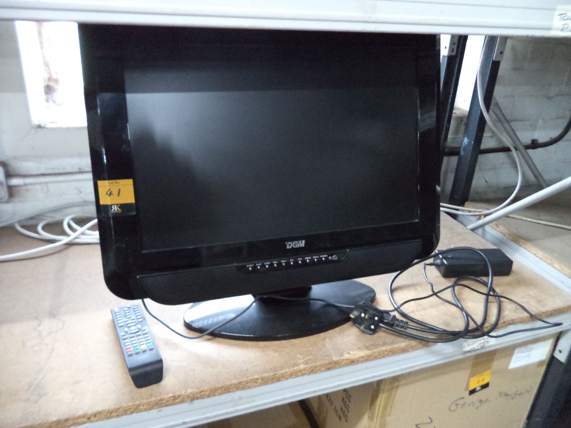 DGiM widescreen TV with built-in DVD on stand including remote control & power pack IMPORTANT: - Image 2 of 6