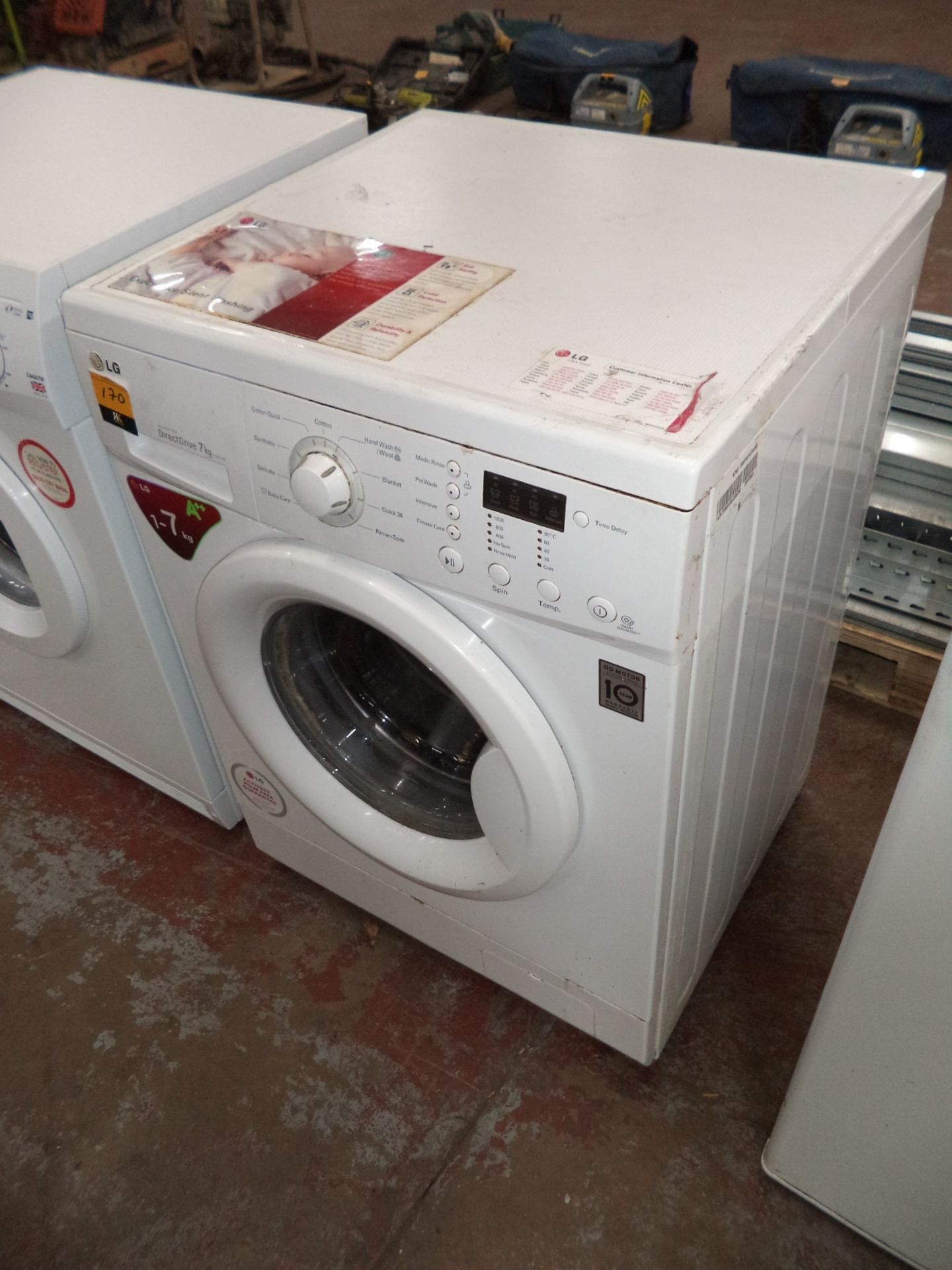 LG Direct Drive 7kg washing machine IMPORTANT: Please remember goods successfully bid upon must be