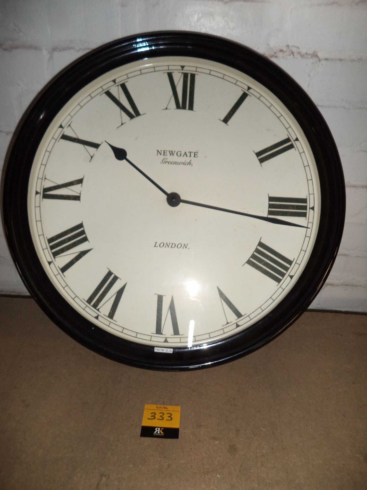 Large wall mountable clock marked Newgate Greenwich - retail price £95 IMPORTANT: Please remember - Image 2 of 2