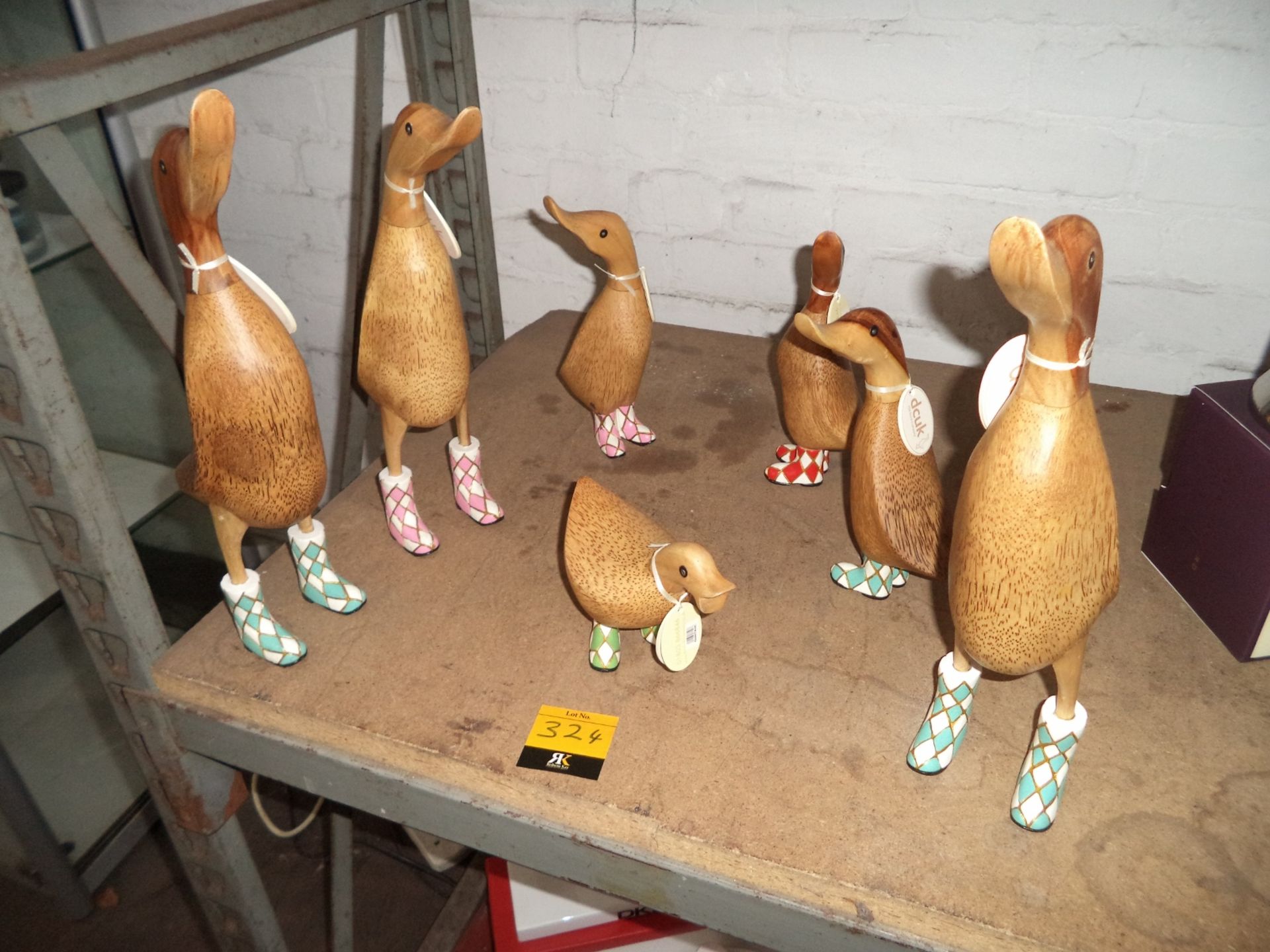 7 off DCUK wooden ornamental ducks IMPORTANT: Please remember goods successfully bid upon must be