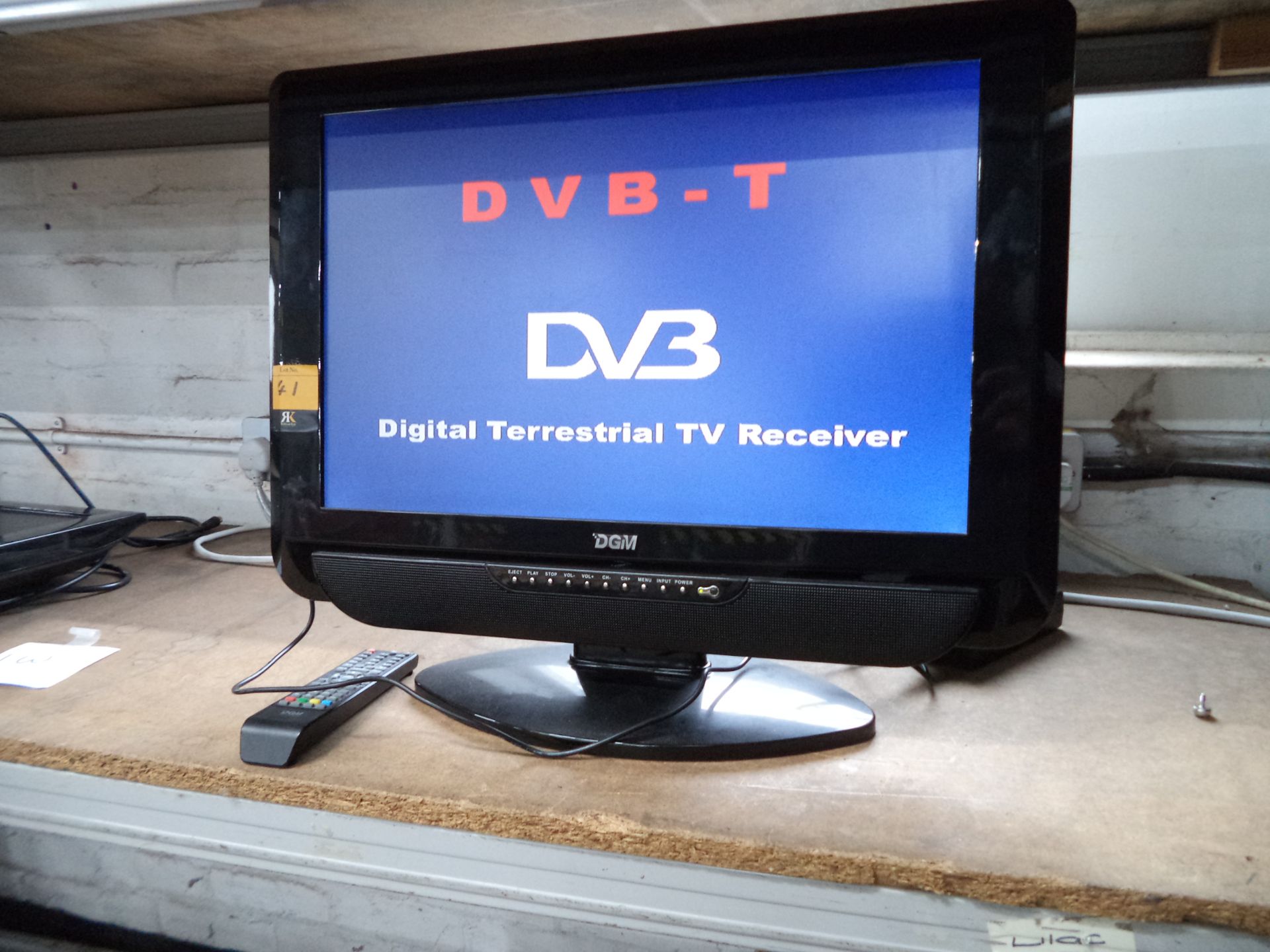 DGiM widescreen TV with built-in DVD on stand including remote control & power pack IMPORTANT: - Image 6 of 6