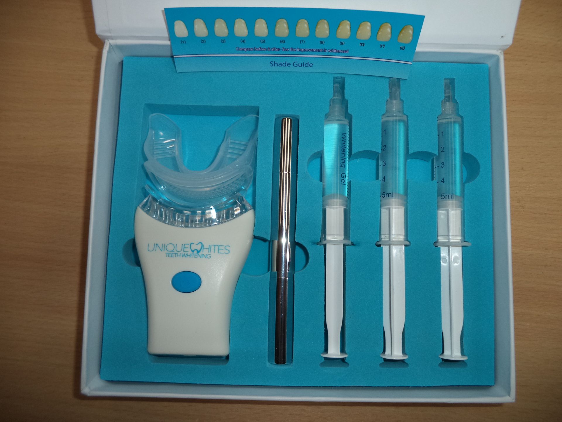 10 off Unique Whites teeth whitening kits, each in a retail display box with magnetic closing lid, - Image 6 of 8