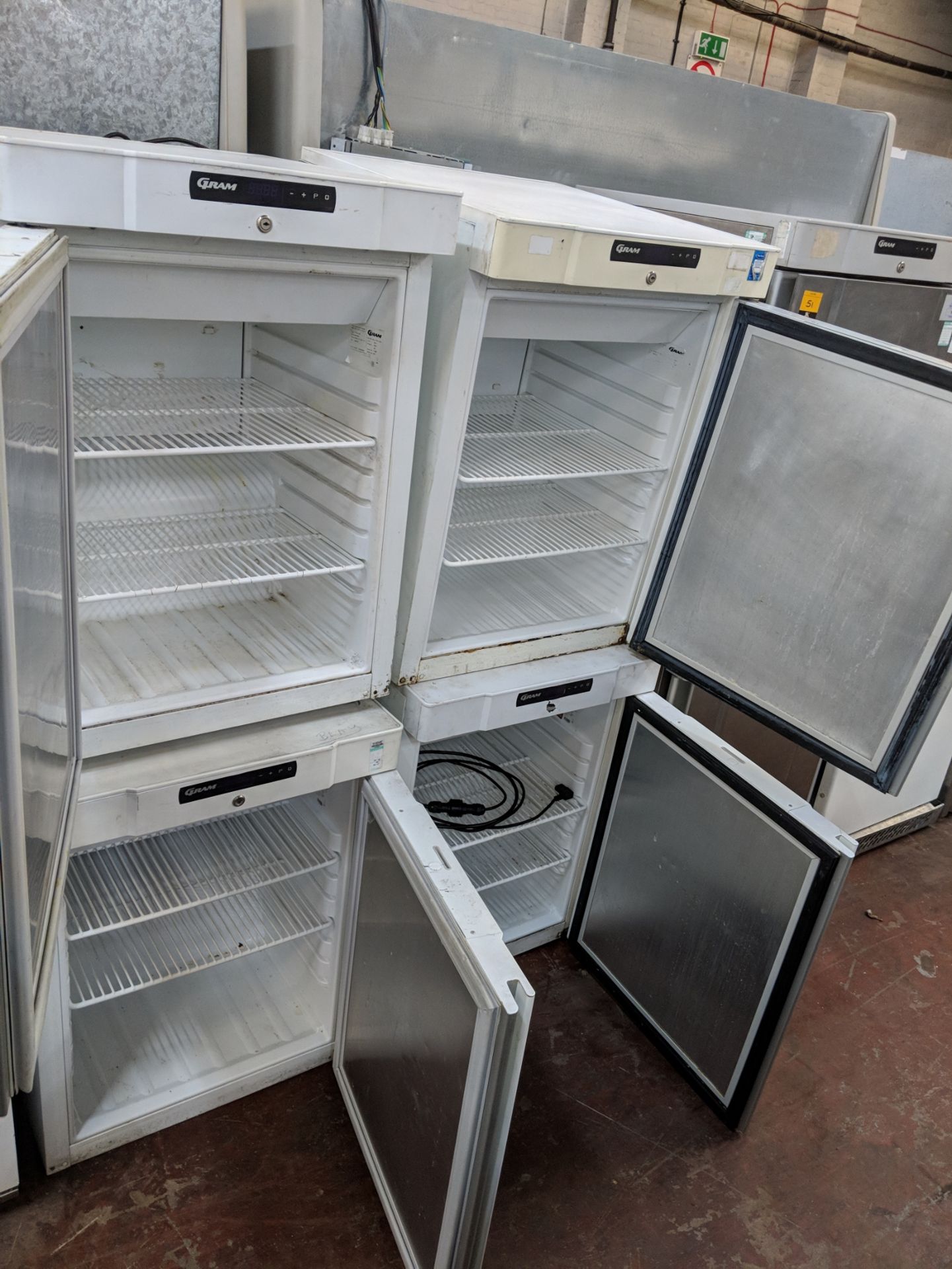 4 off assorted Gram under counter fridges and freezers IMPORTANT: Please remember goods successfully - Image 2 of 2