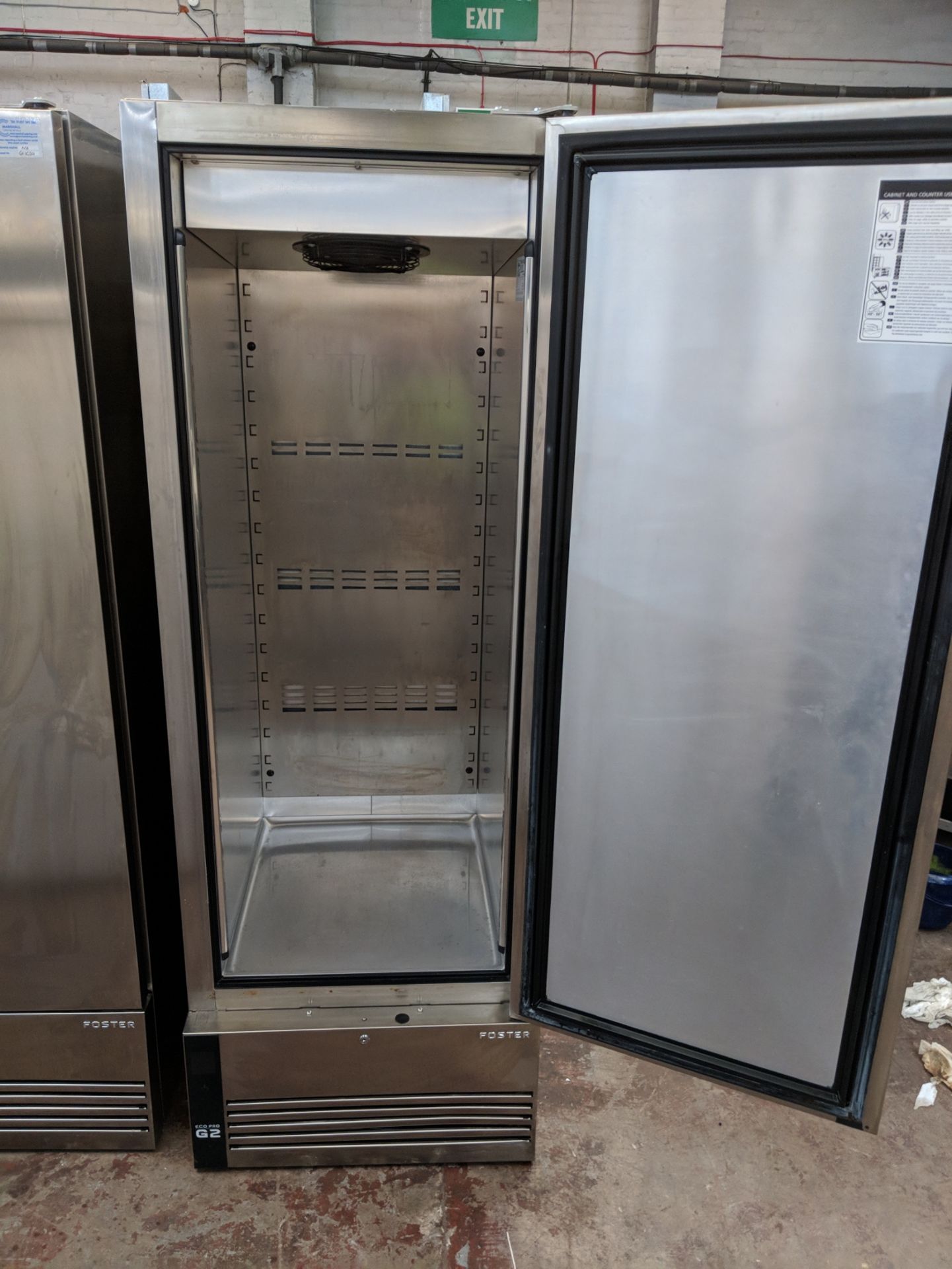 Foster Eco Pro G2 stainless steel tall fridge with under mounted motor/condenser model EP700HU NB. - Image 3 of 5