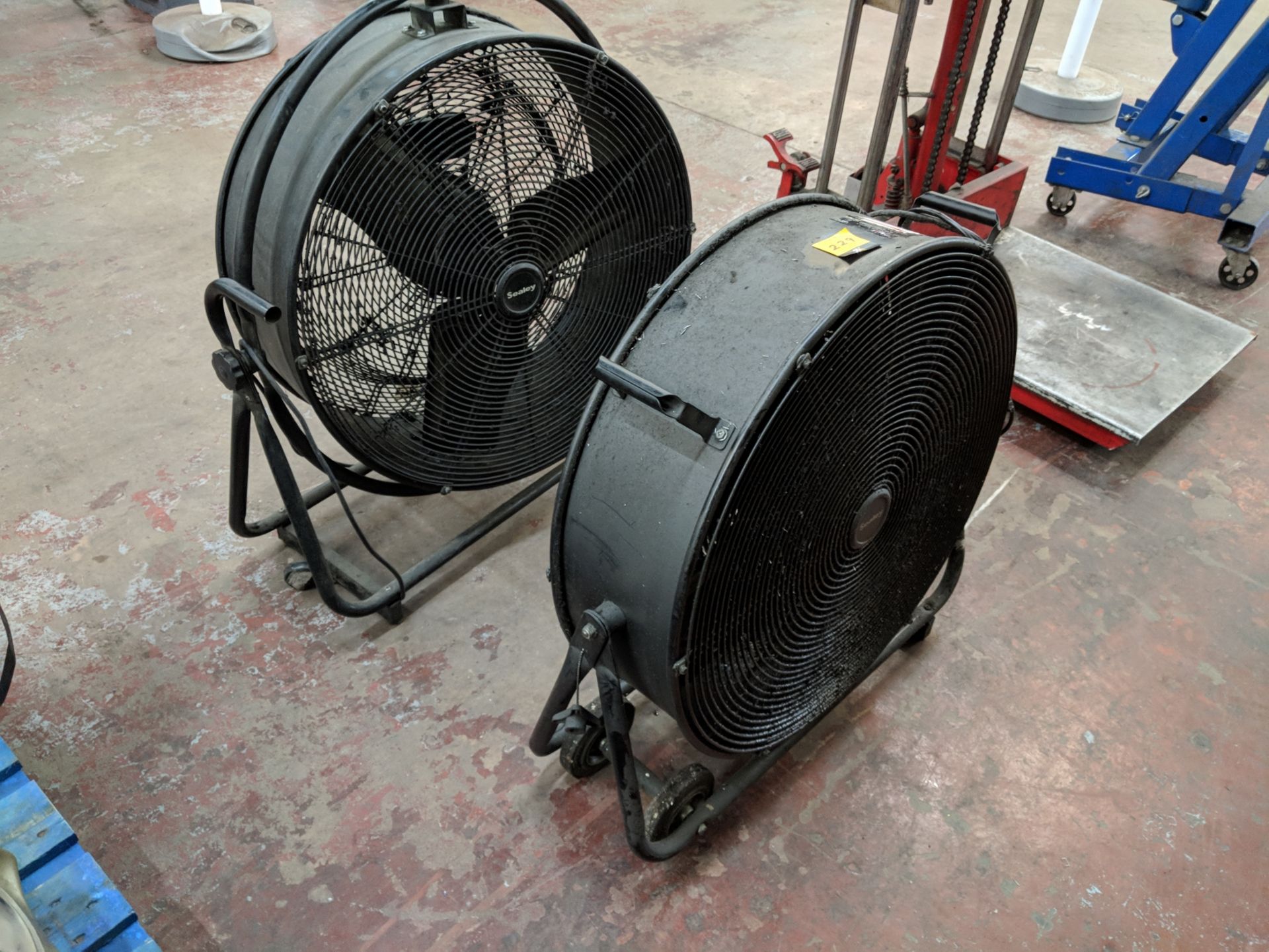 2 off very large Sealey floorstanding industrial fans This is one of a number of lots from C & C