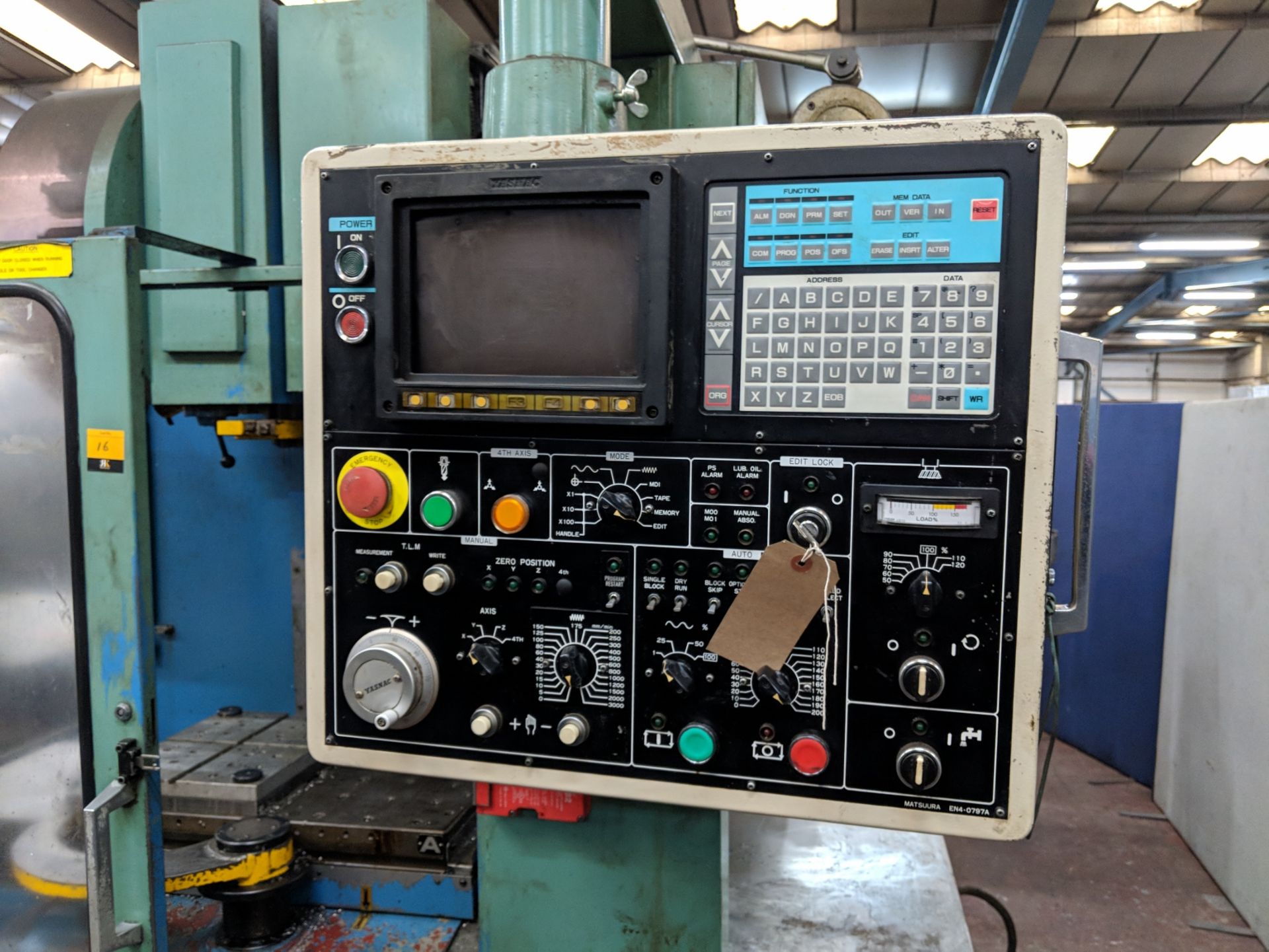 Matsuura-1 machining centre, year of manufacture 1990, serial no. 900408283 complete with Yasnac - Image 5 of 5