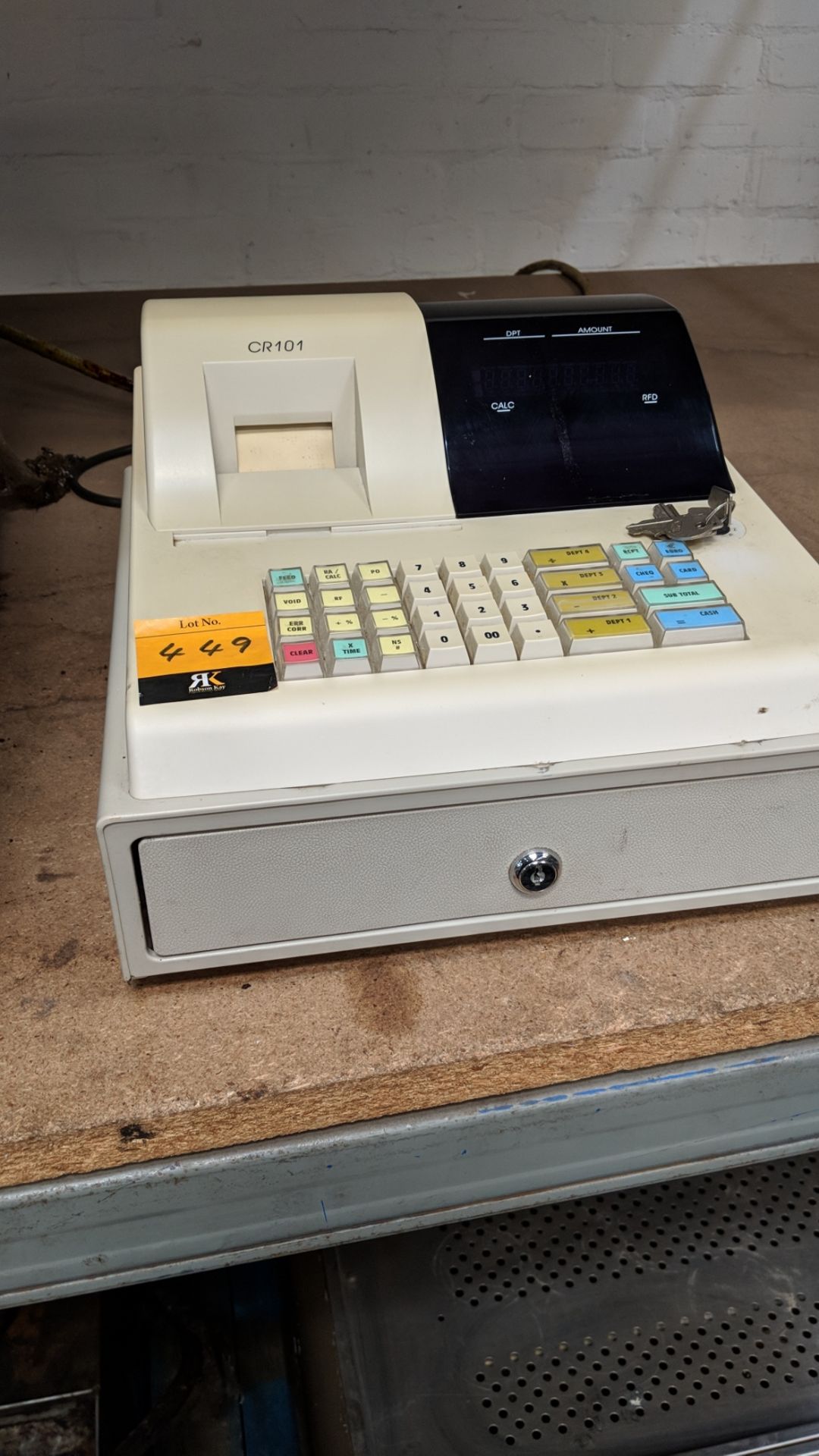 Casio CR101 cash register IMPORTANT: Please remember goods successfully bid upon must be paid for