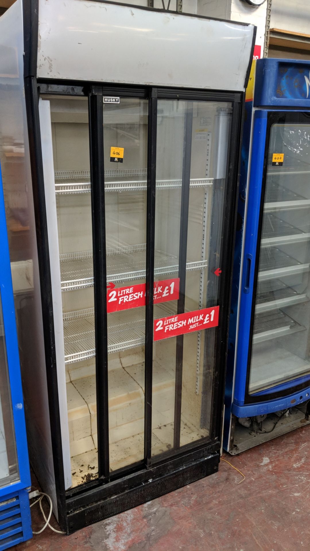 Husky twin clear sliding door fridge, model C892D IMPORTANT: Please remember goods successfully - Bild 2 aus 4