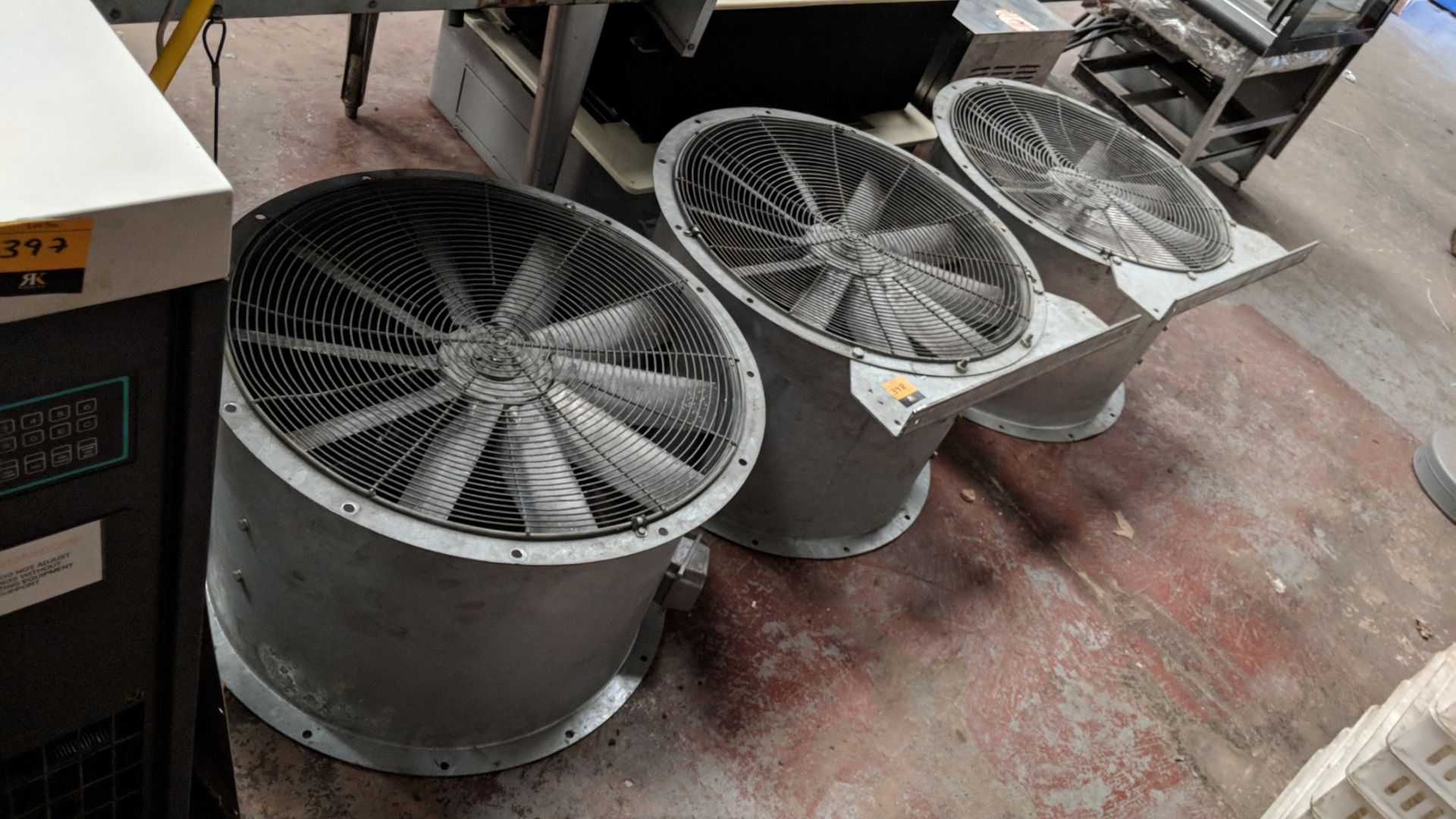 3 off ventilation fans, each circa 700mm diameter IMPORTANT: Please remember goods successfully