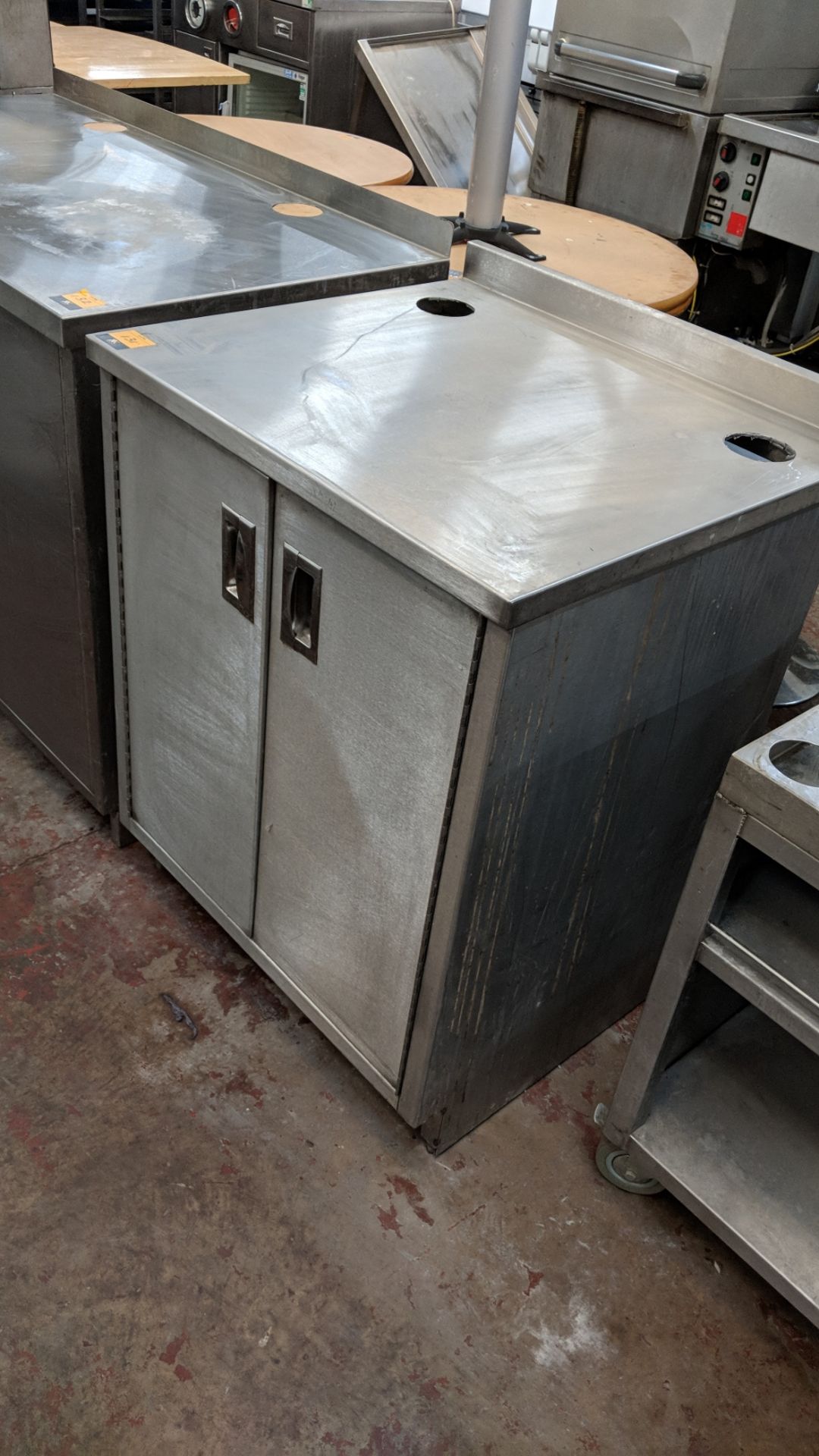 Stainless steel circa cupboard measuring circa 700mm x 640mm x 900mm IMPORTANT: Please remember