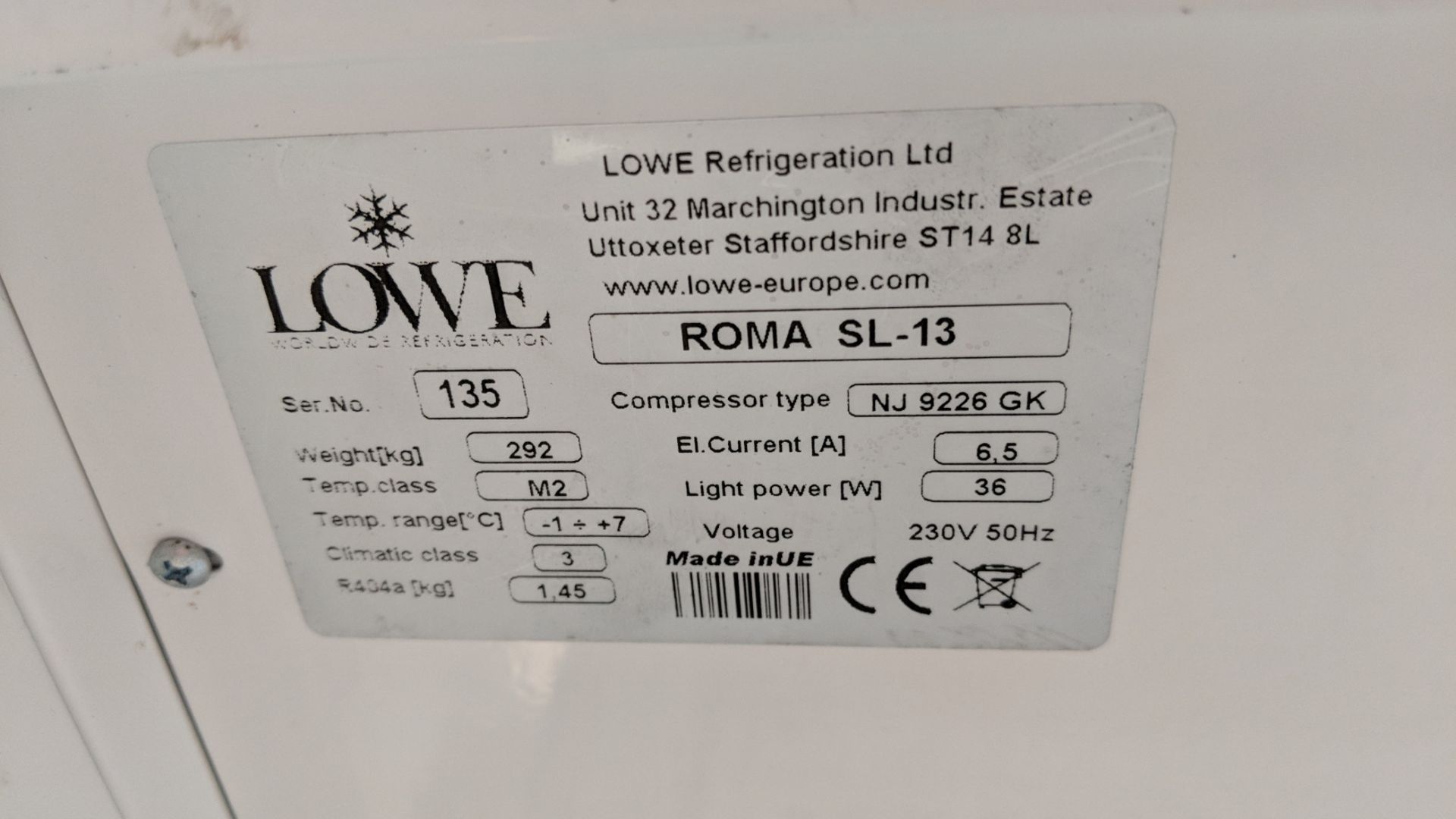 Lowe model ROMA SL-13 open front display fridge IMPORTANT: Please remember goods successfully bid - Bild 3 aus 3