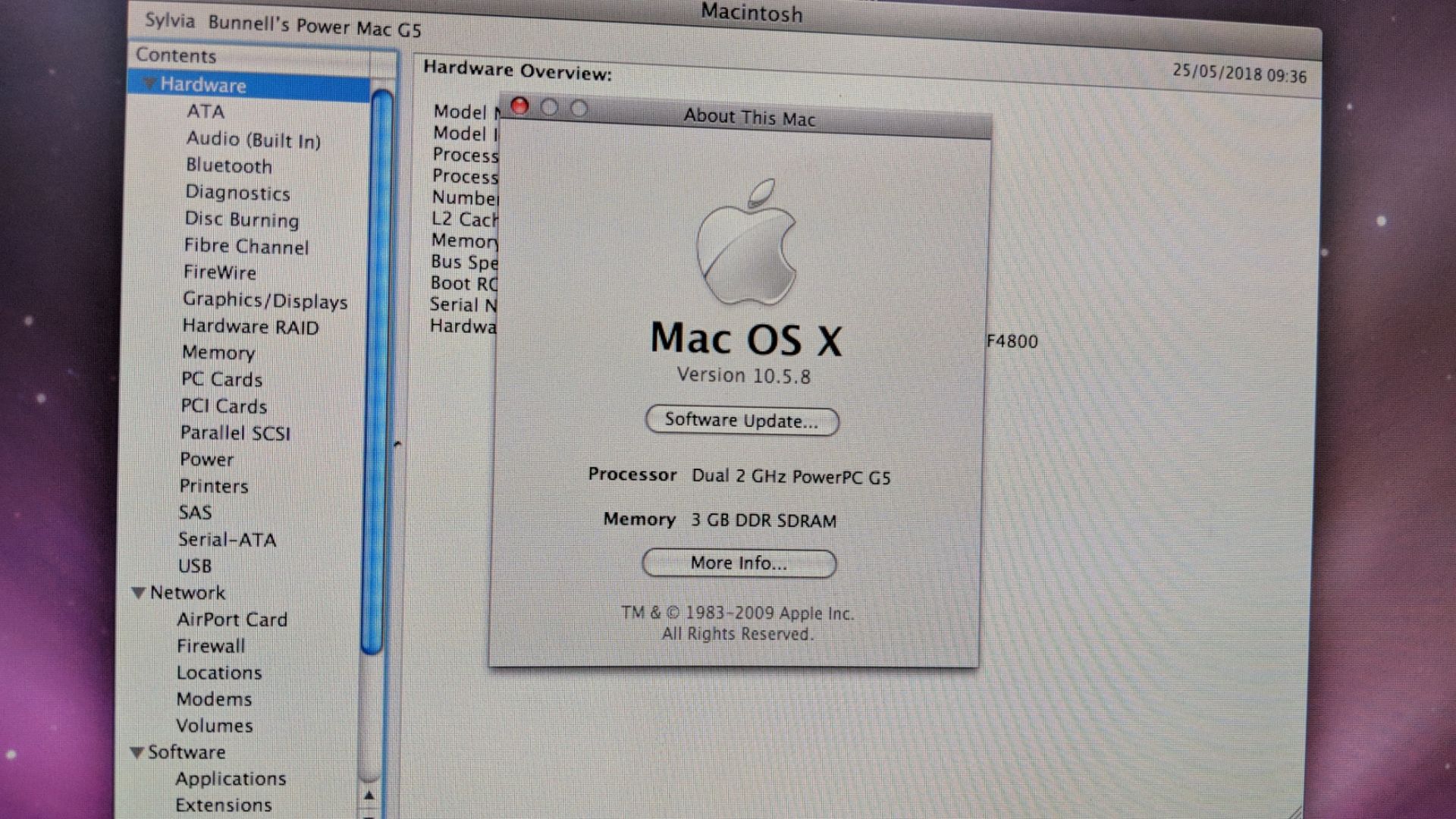 Apple PowerMac G5 model A1047 EMC number 2061 desktop computer, with 2GHz processor, 160Gb hard - Image 6 of 6