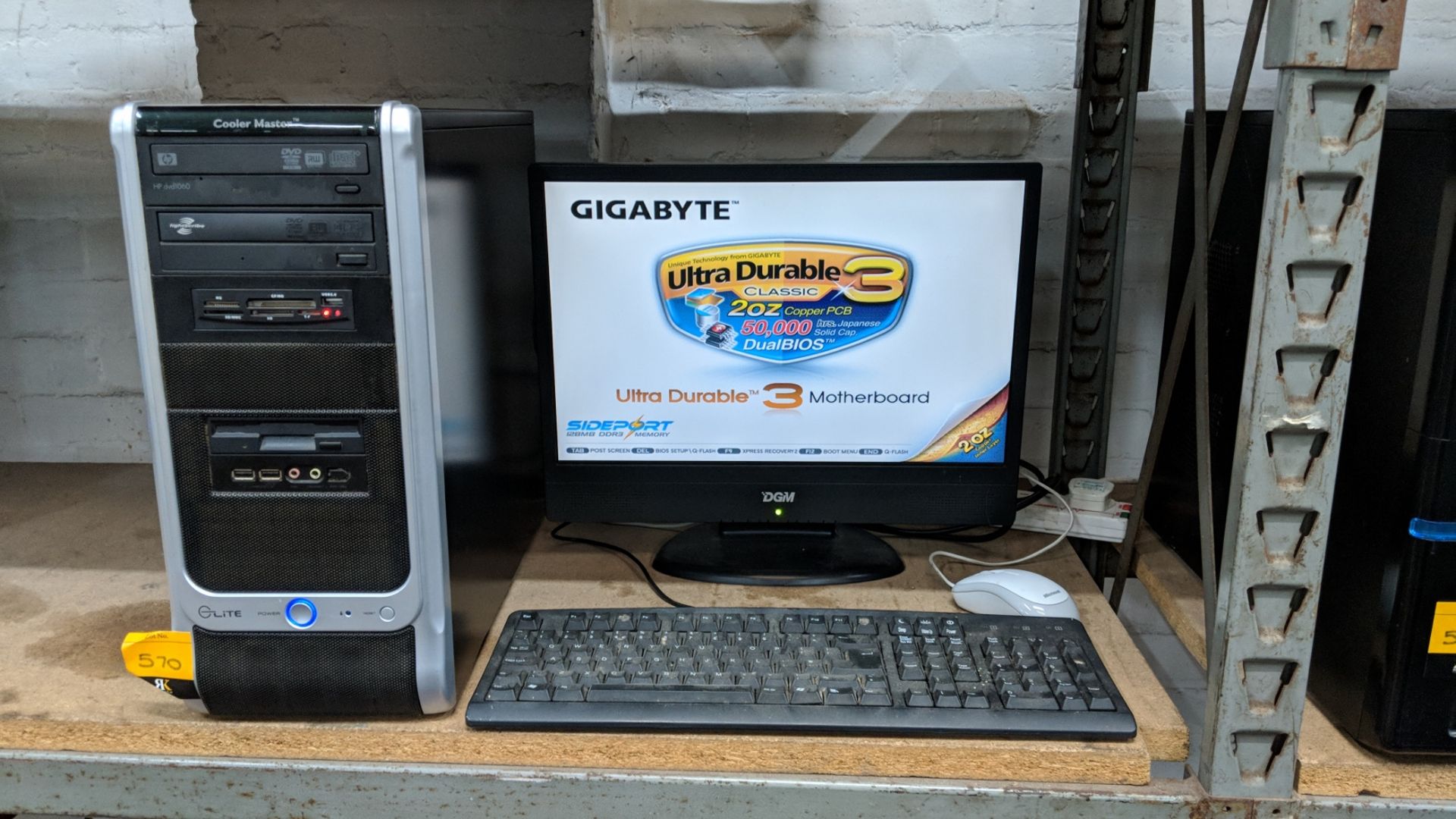 Elite Cooler Master desktop computer with DGIM widescreen monitor plus keyboard & mouse Please