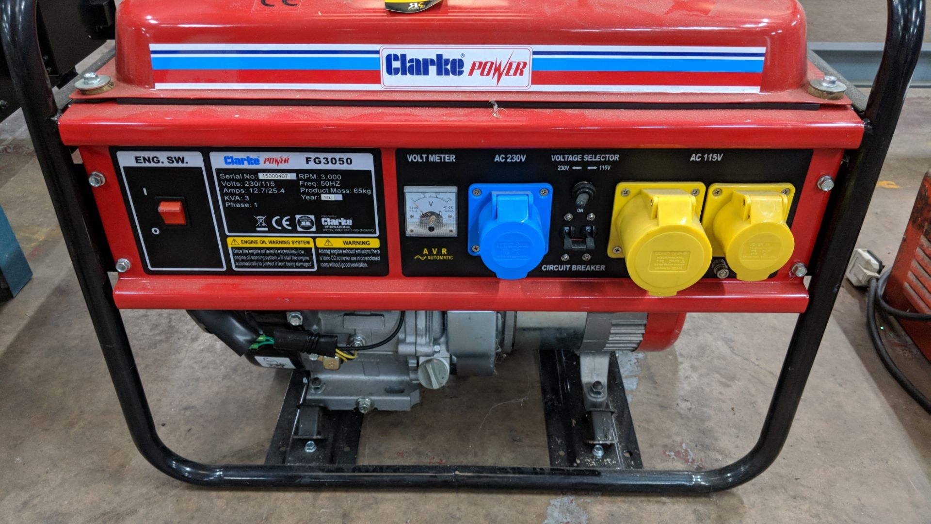 Clarke power generator model FG3050 Please note that this auction is linked to the LED lighting sale - Image 5 of 5