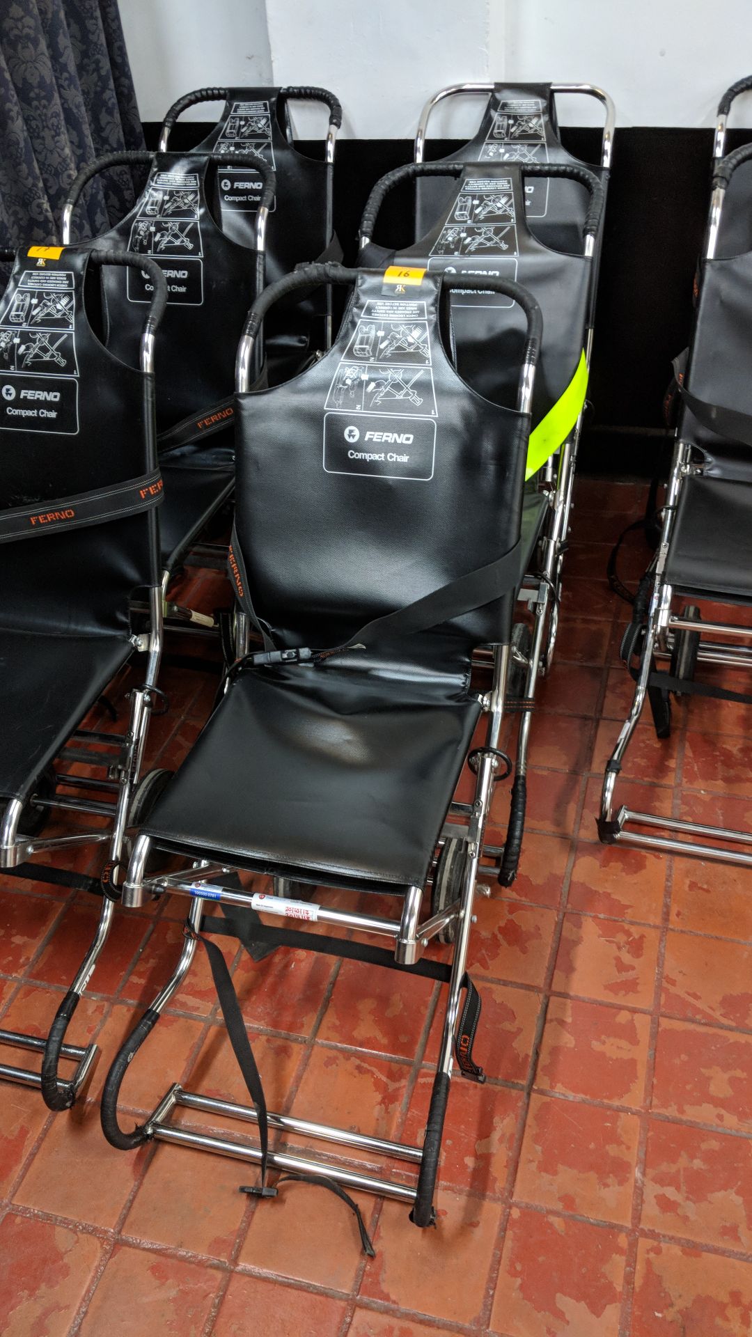 3 off Ferno Compact Carry Chairs in black. Internal reference 189091 IMPORTANT: Please remember