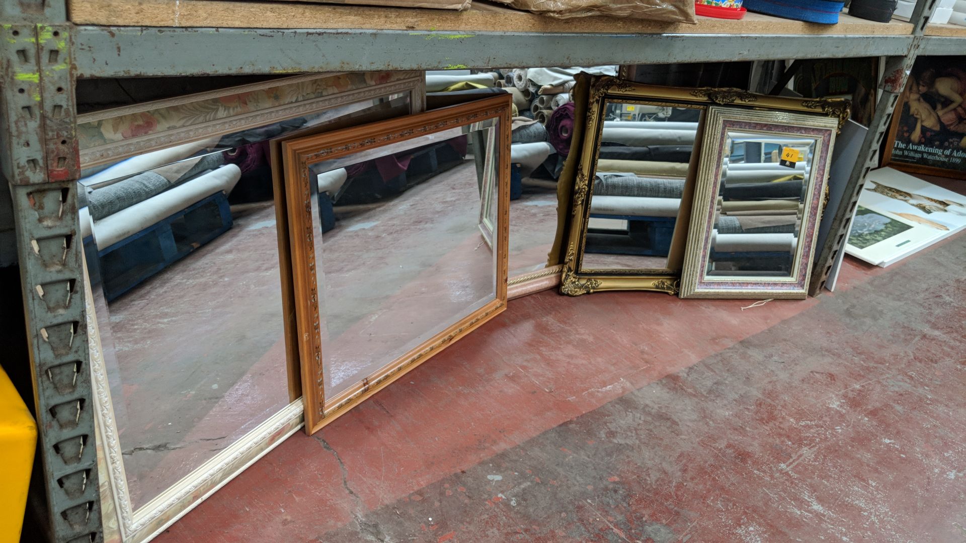 5 off assorted framed mirrors IMPORTANT: Please remember goods successfully bid upon must be paid