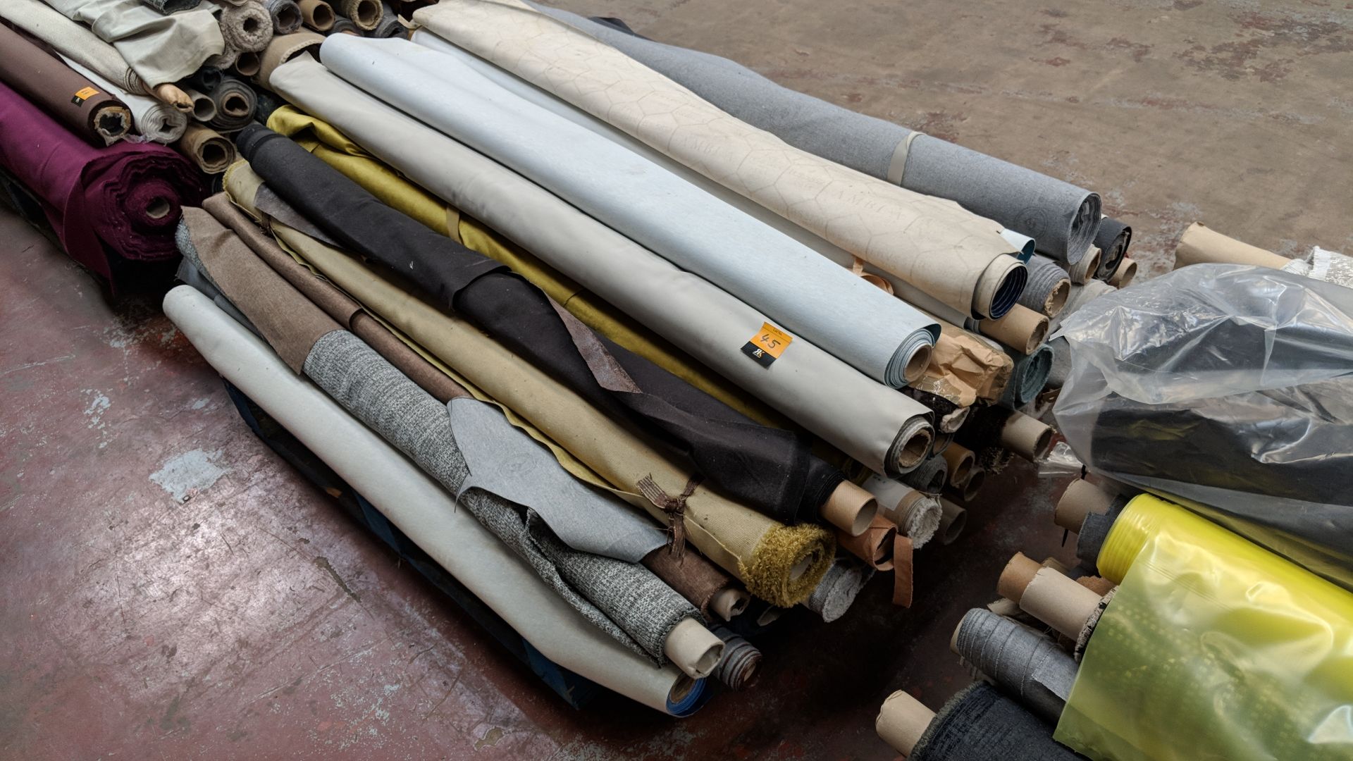The contents of a pallet consisting of a vast quantity of upholstery fabric IMPORTANT: Please - Image 2 of 5
