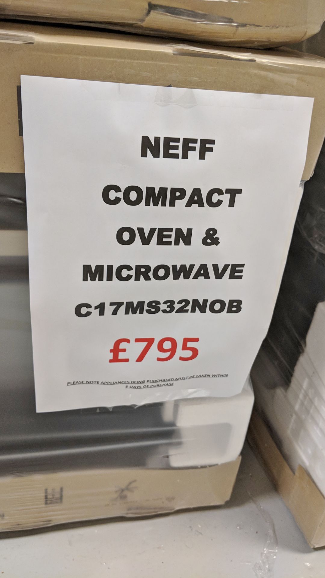 Neff compact oven & microwave model C17MS32NOB IMPORTANT: Please remember goods successfully bid - Image 4 of 5