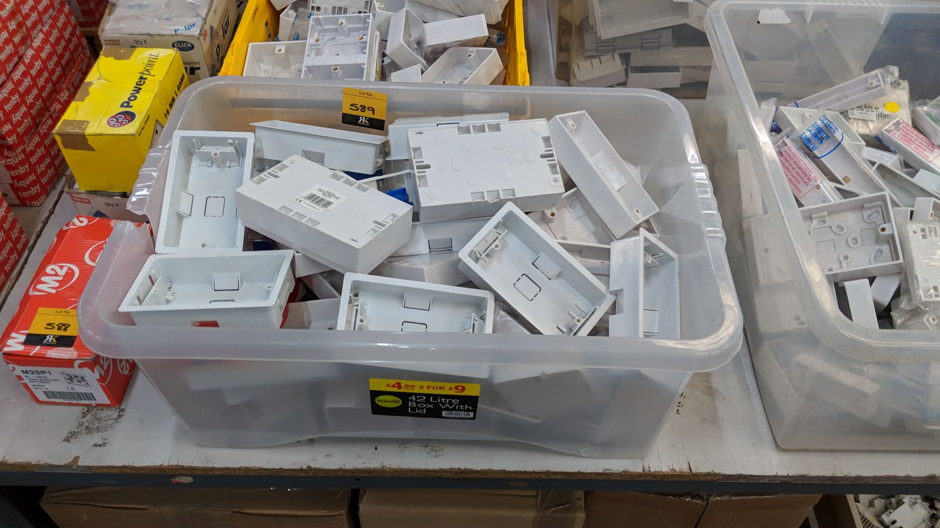 Contents of 4 crates of assorted surface boxes - crates excluded The vast majority of products in - Image 2 of 5