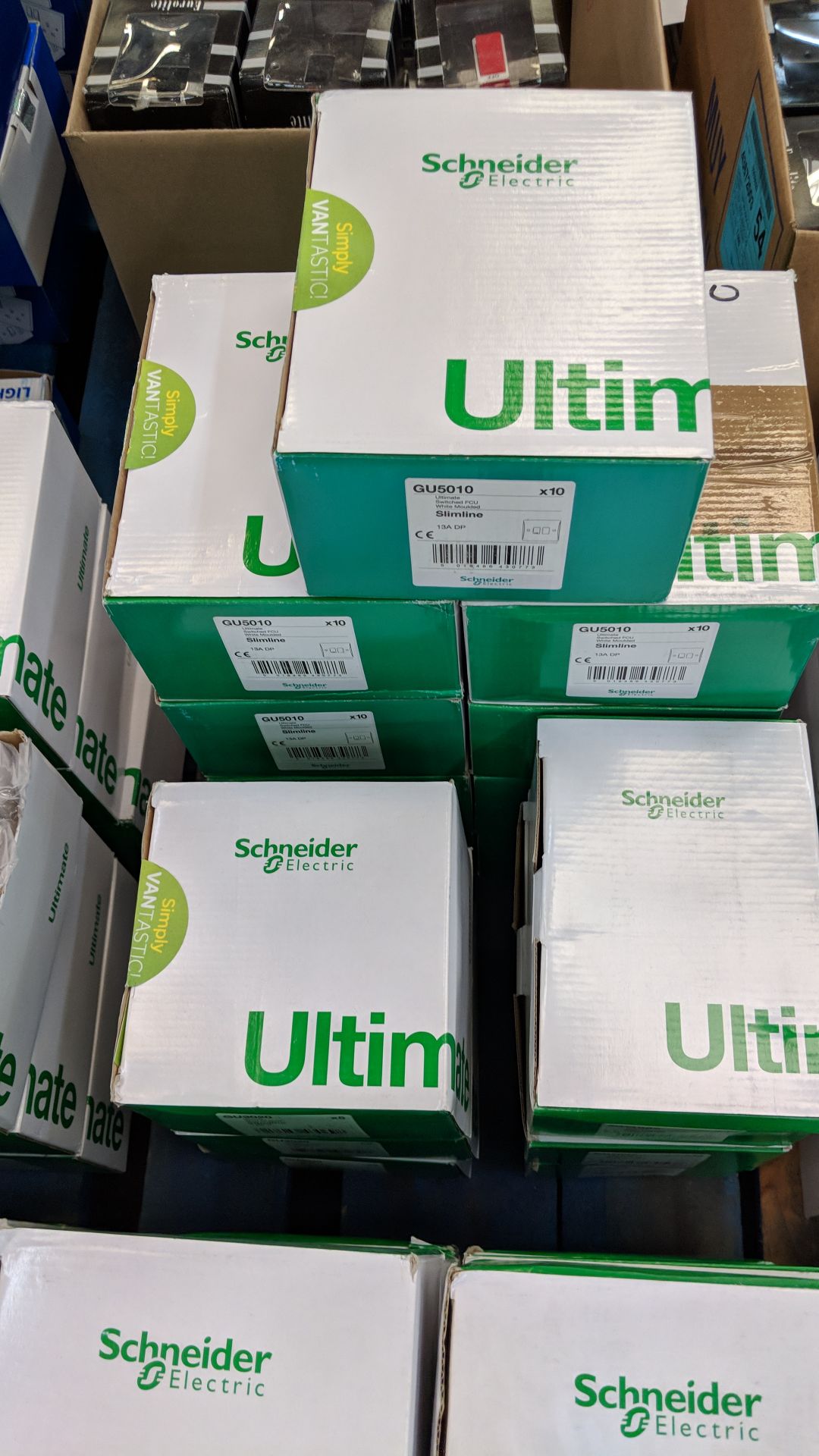 Approx. 50 boxes of assorted Schneider Electric Ultimate plates, sockets, switches and more The vast - Image 7 of 7