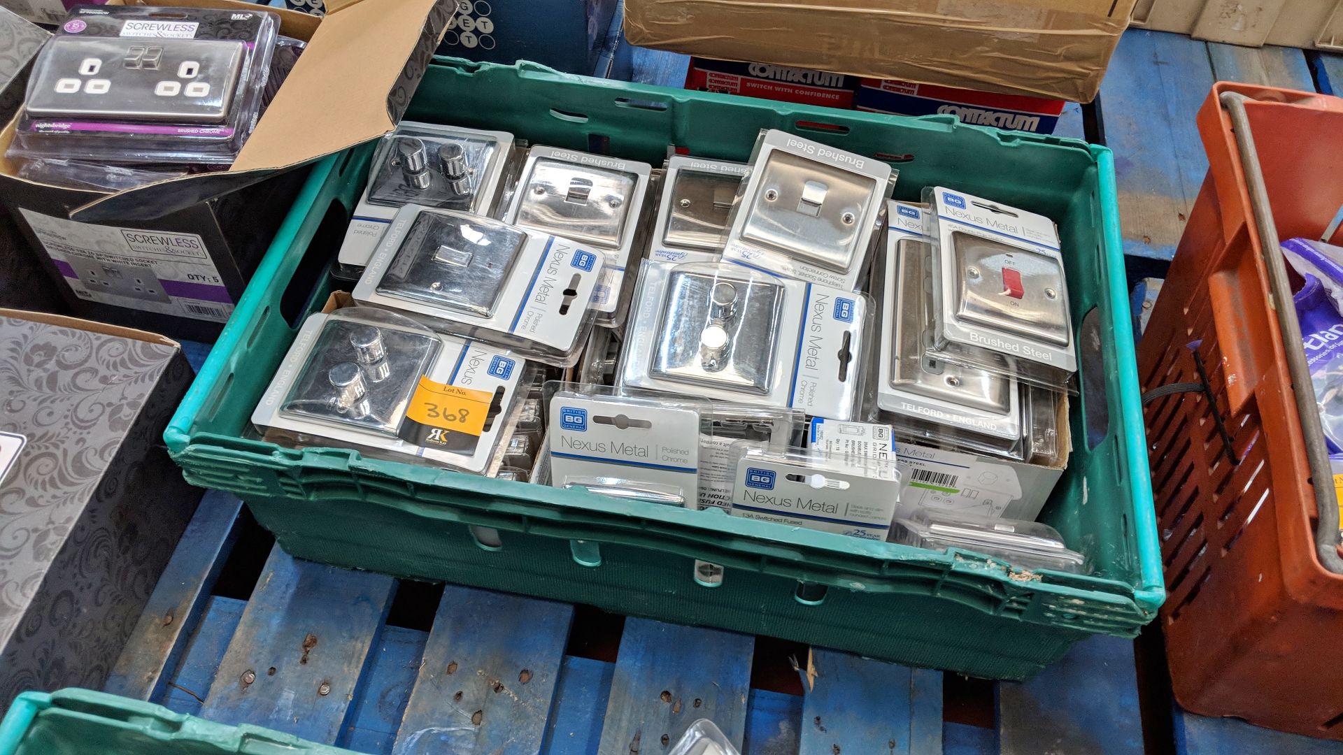 Quantity of assorted British General Nexus Metal switches and sockets - crate excluded The vast
