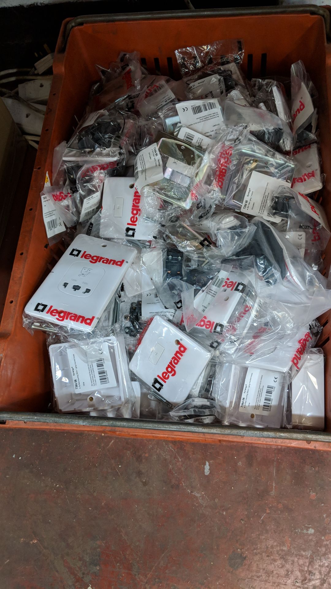 Contents of a crate consisting of a large quantity of Legrand sockets, switches and similar - - Image 3 of 3