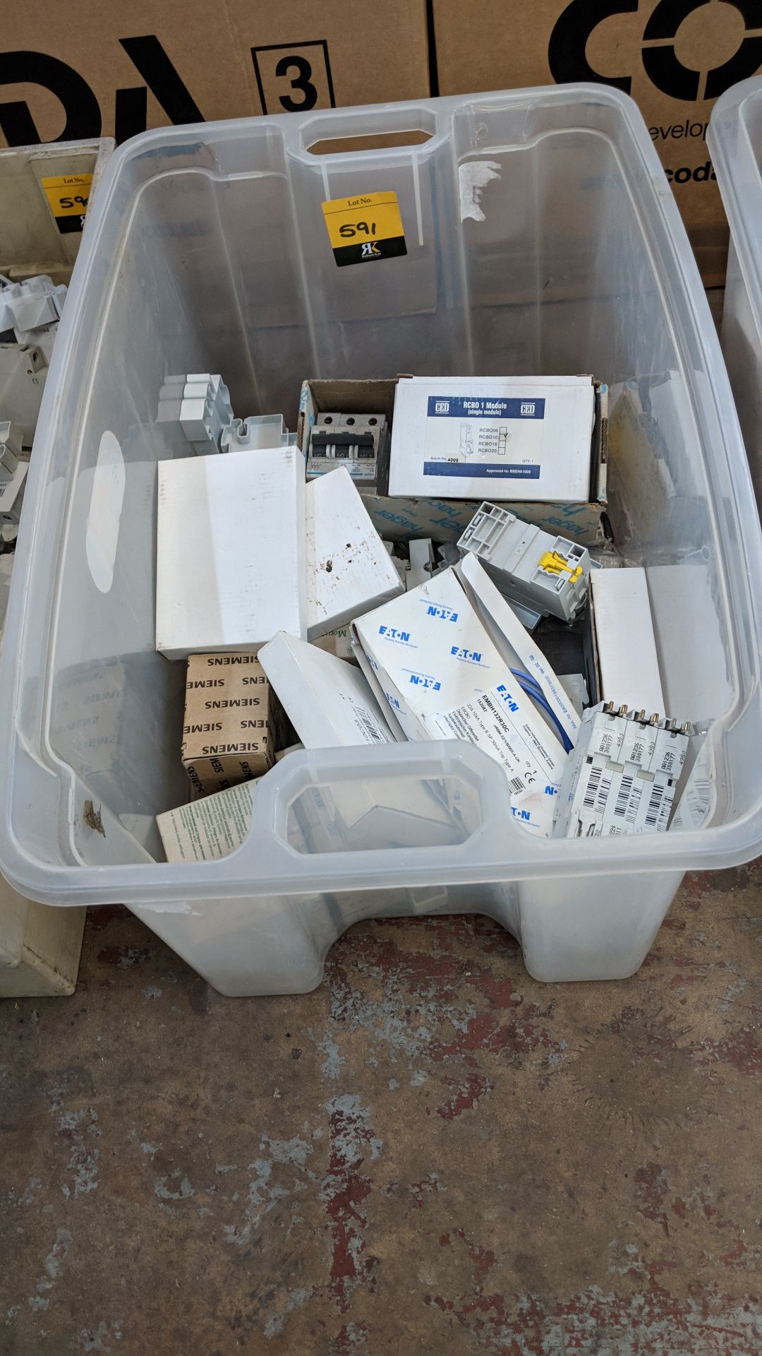 Contents of a crate of assorted fused switches - crate excluded The vast majority of products in