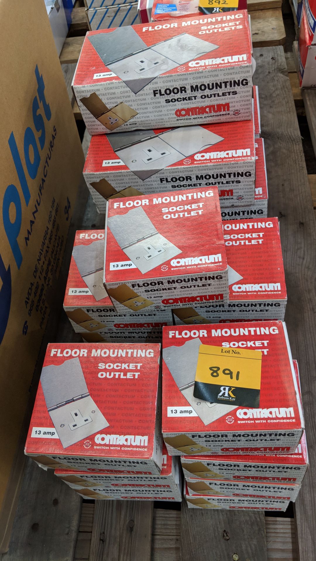 22 assorted boxes of Contactum floor mounting socket outlet product The vast majority of products in