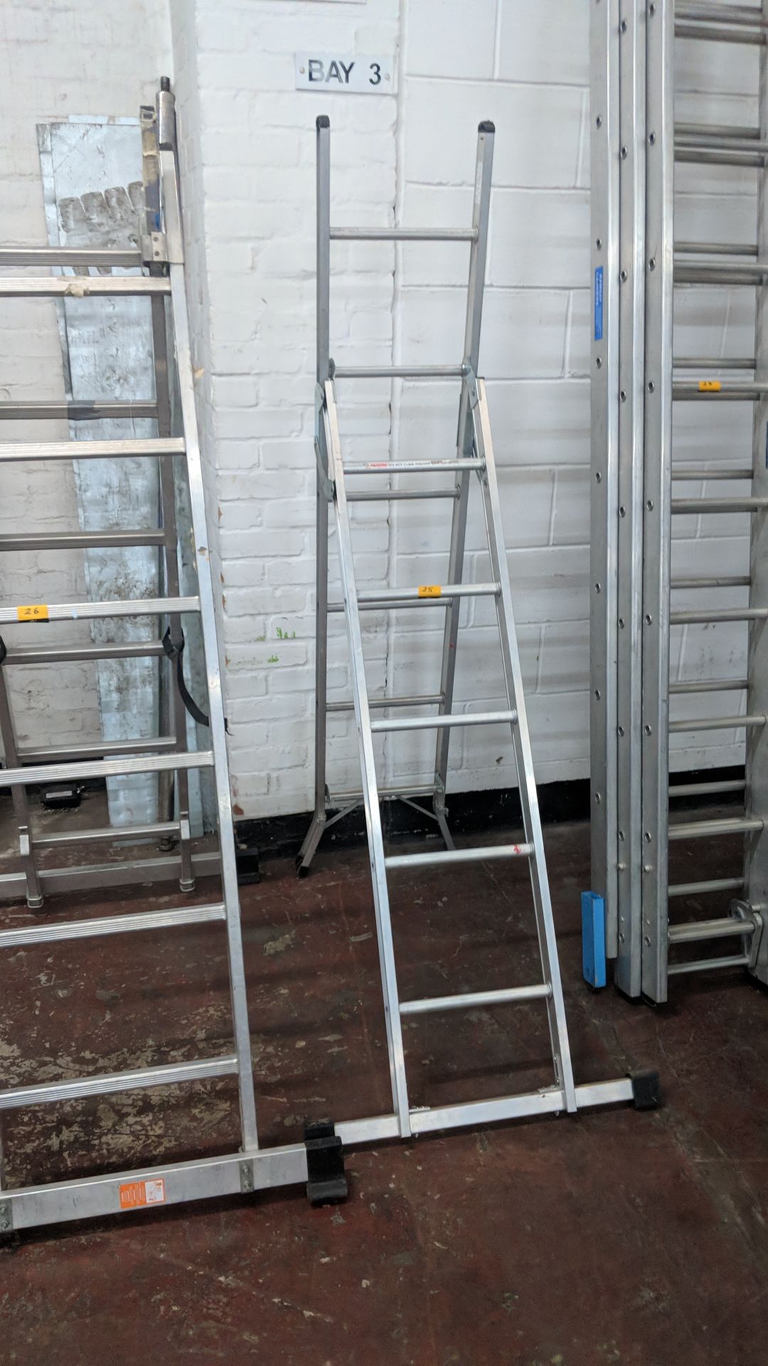 Werner Abru combination ladder system including stabilizer bar at one end - Image 2 of 5