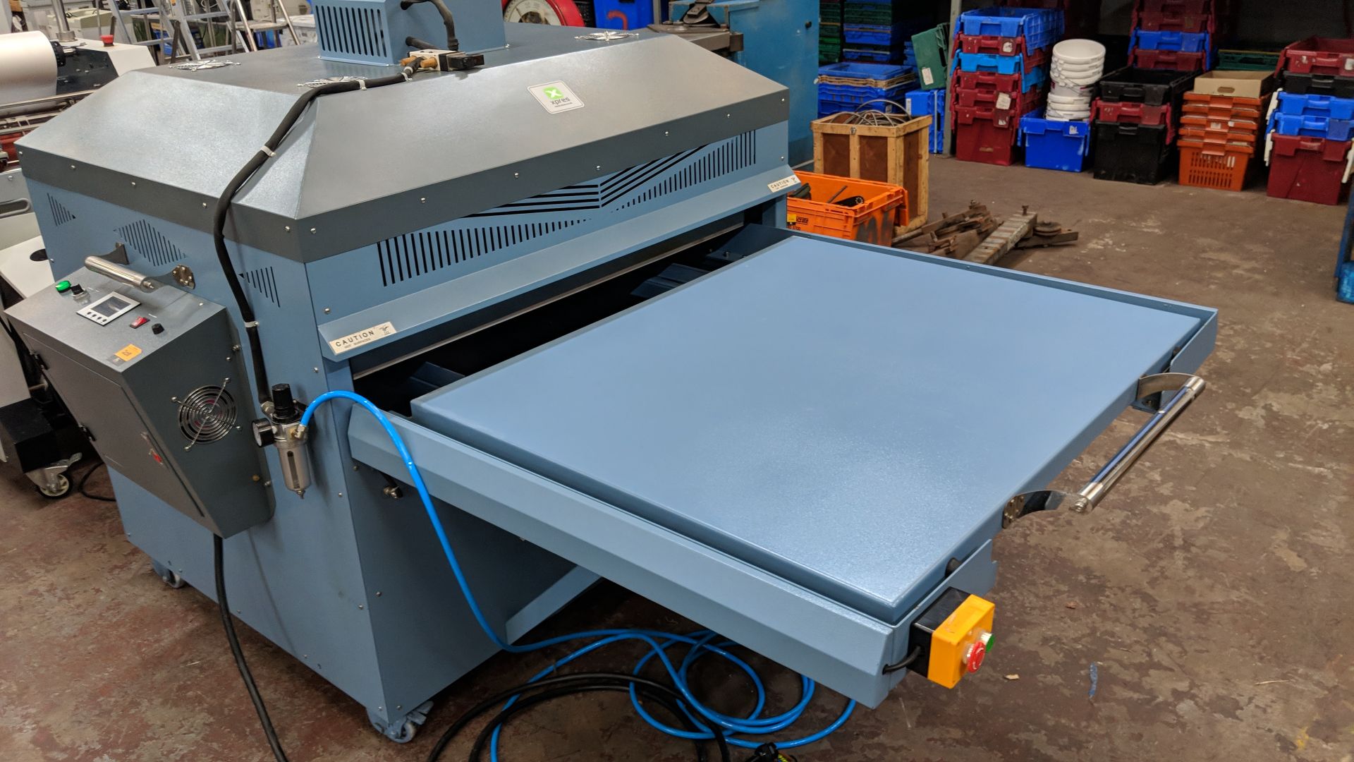 2015 (November) Alpha Industrial pneumatic heat press, with 1m x 1.2m table, - Image 5 of 12