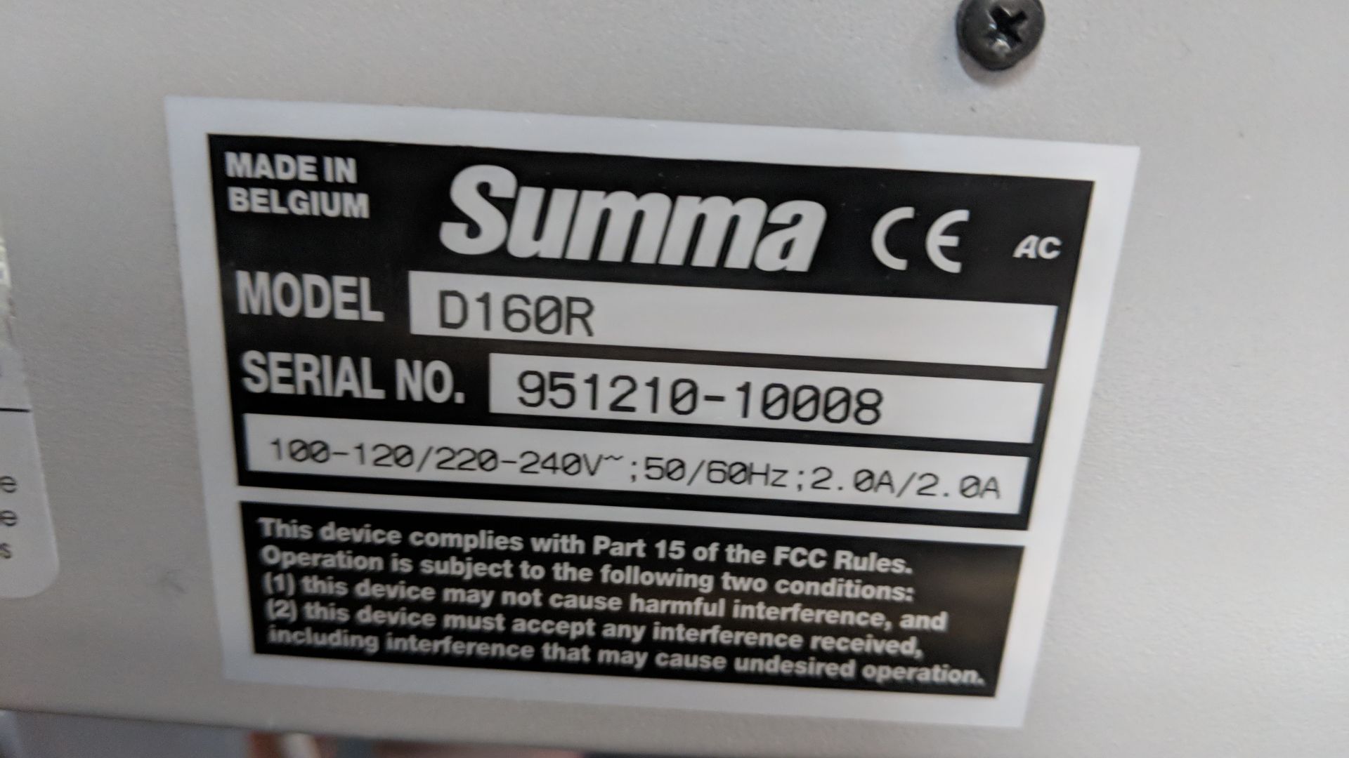 Summa D160 Summacut plotter plus Zoostorm desktop PC - Image 4 of 13